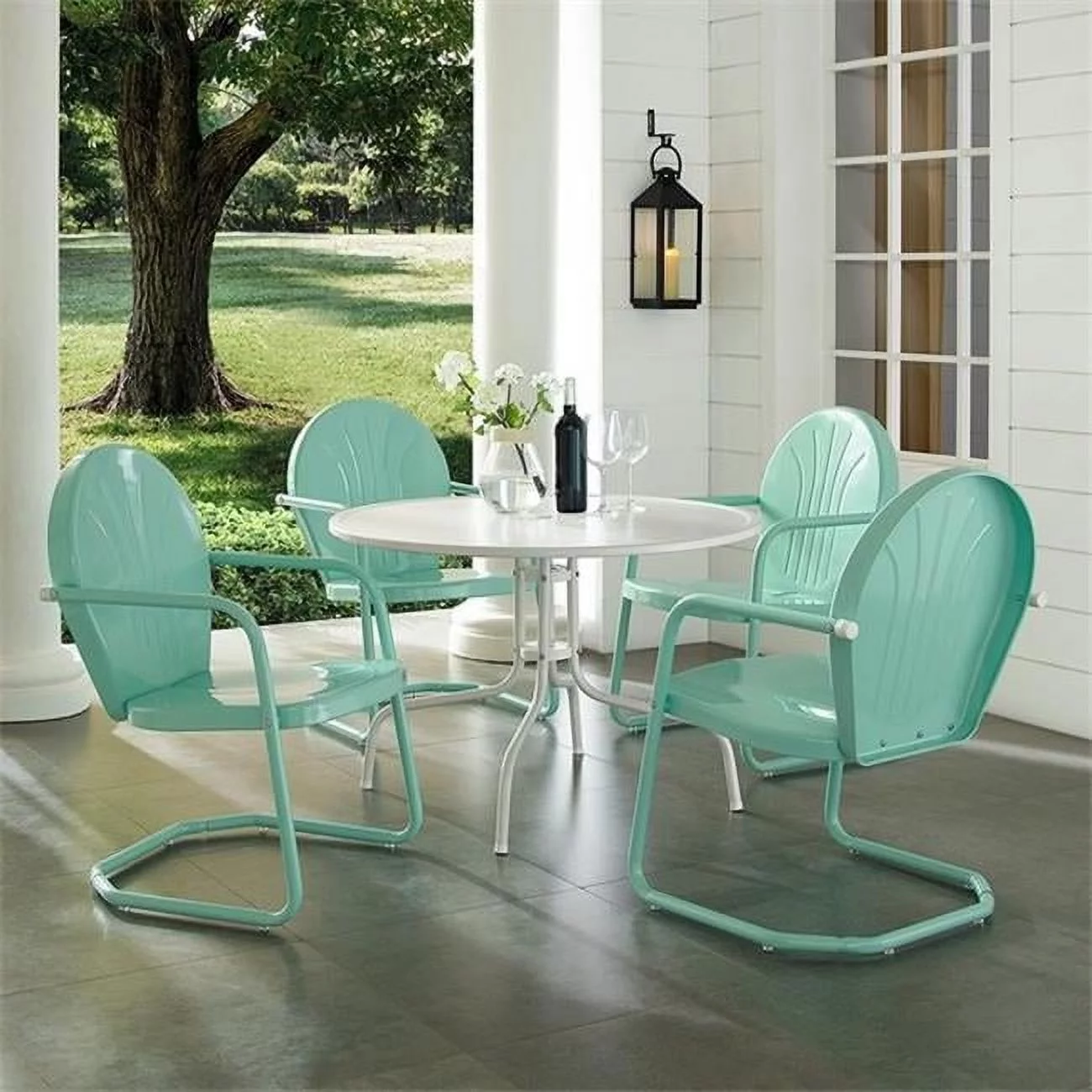 Crosley Furniture Griffith Metal Five Piece Outdoor Dining Set - 40