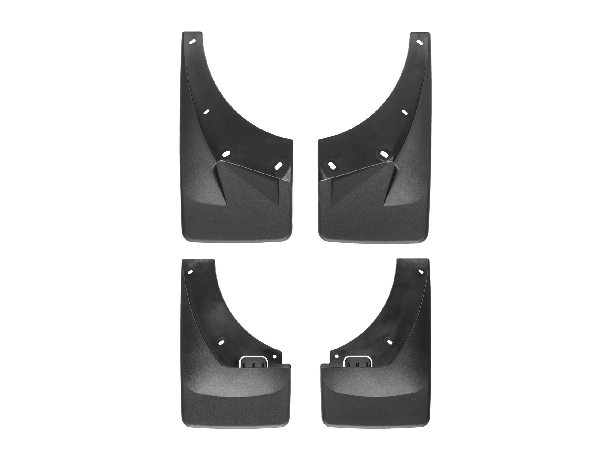 WeatherTech Custom No Drill Splash Guard MudFlaps compatible with Escalade EXT, Avalanche, Front & Rear Set - Black