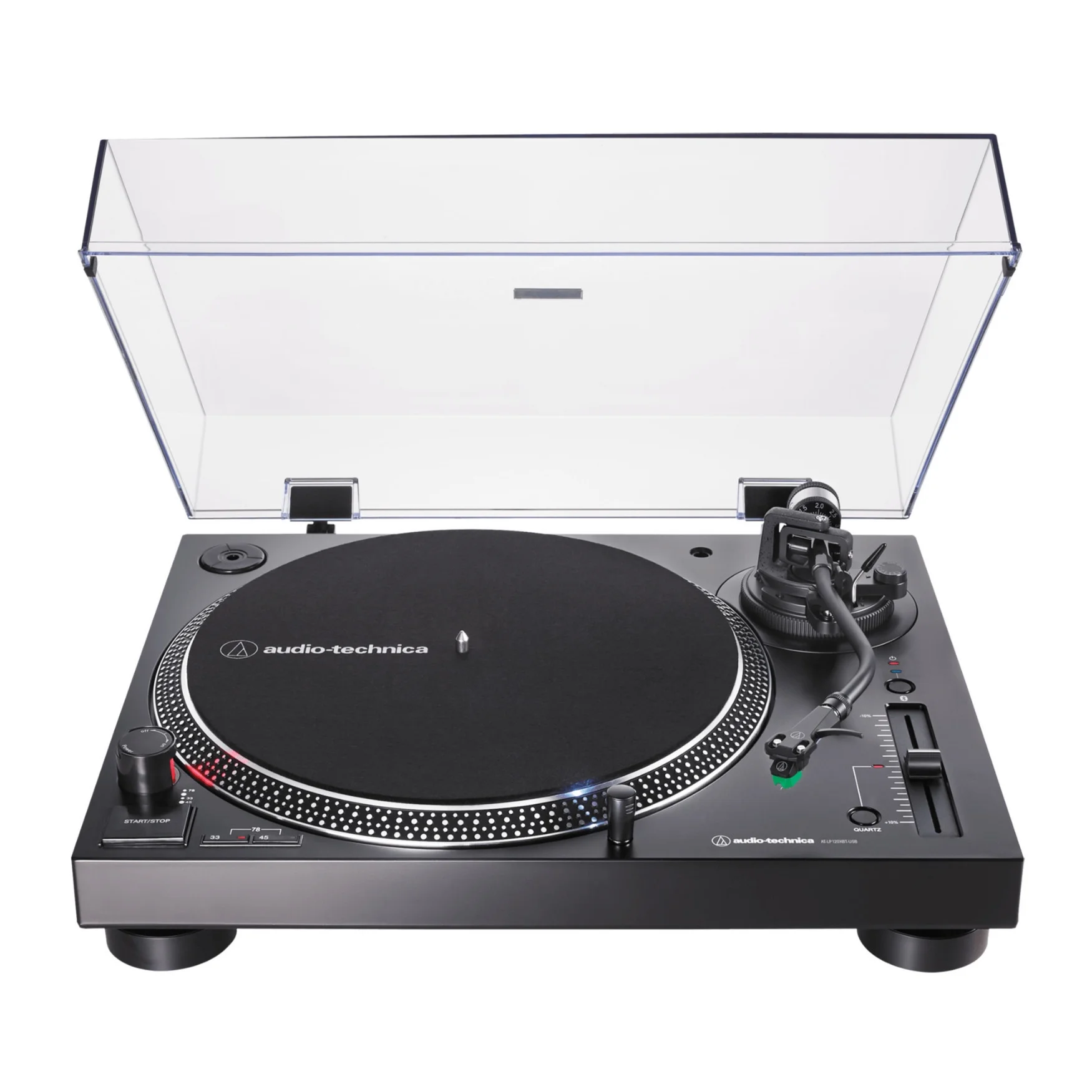 Audio Technica AT-LP120XBT-USB-BK Bluetooth Wireless Direct-Drive USB Turntable Bundle