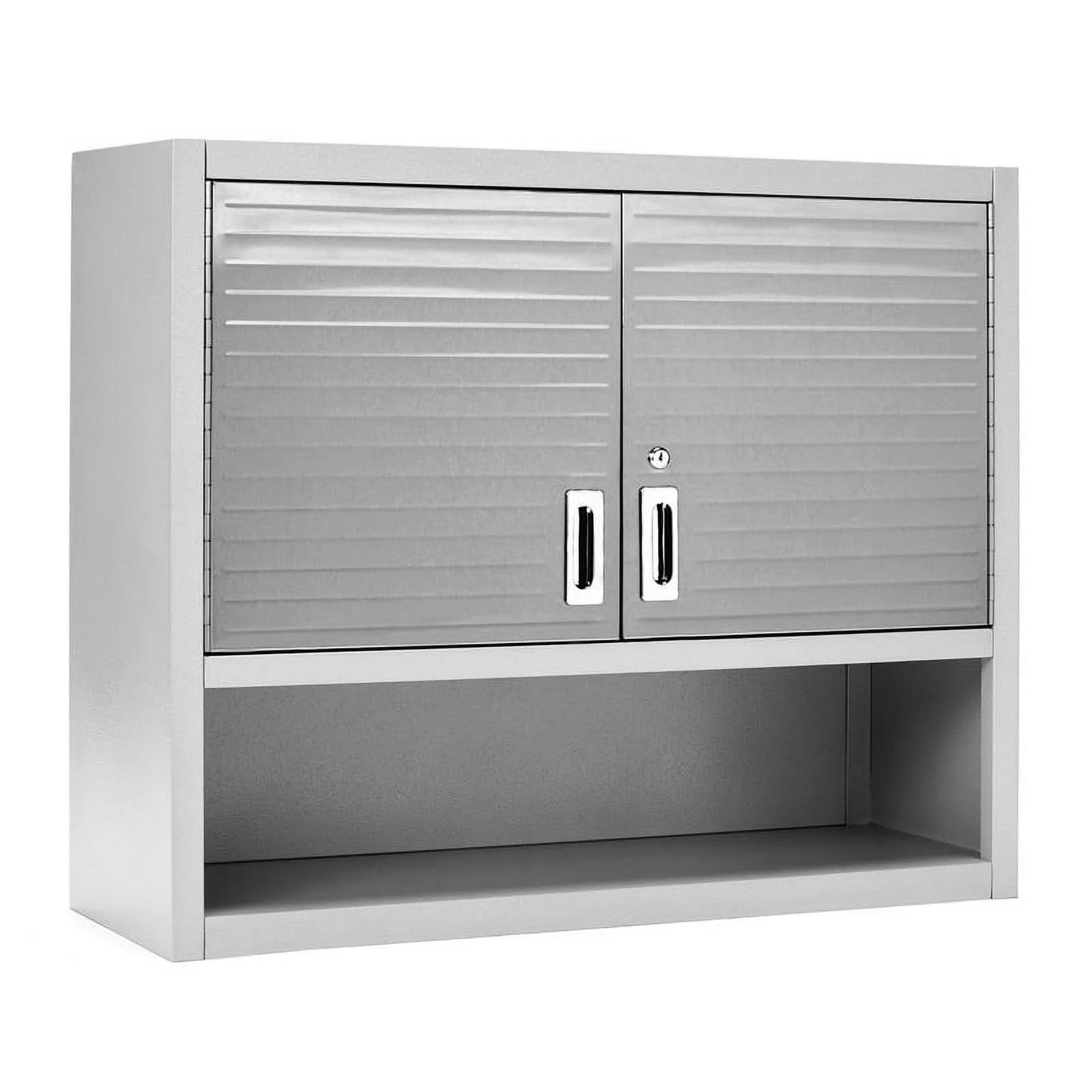 Seville Classics UltraHD Lockable Wall Cabinets with Open Shelf 36