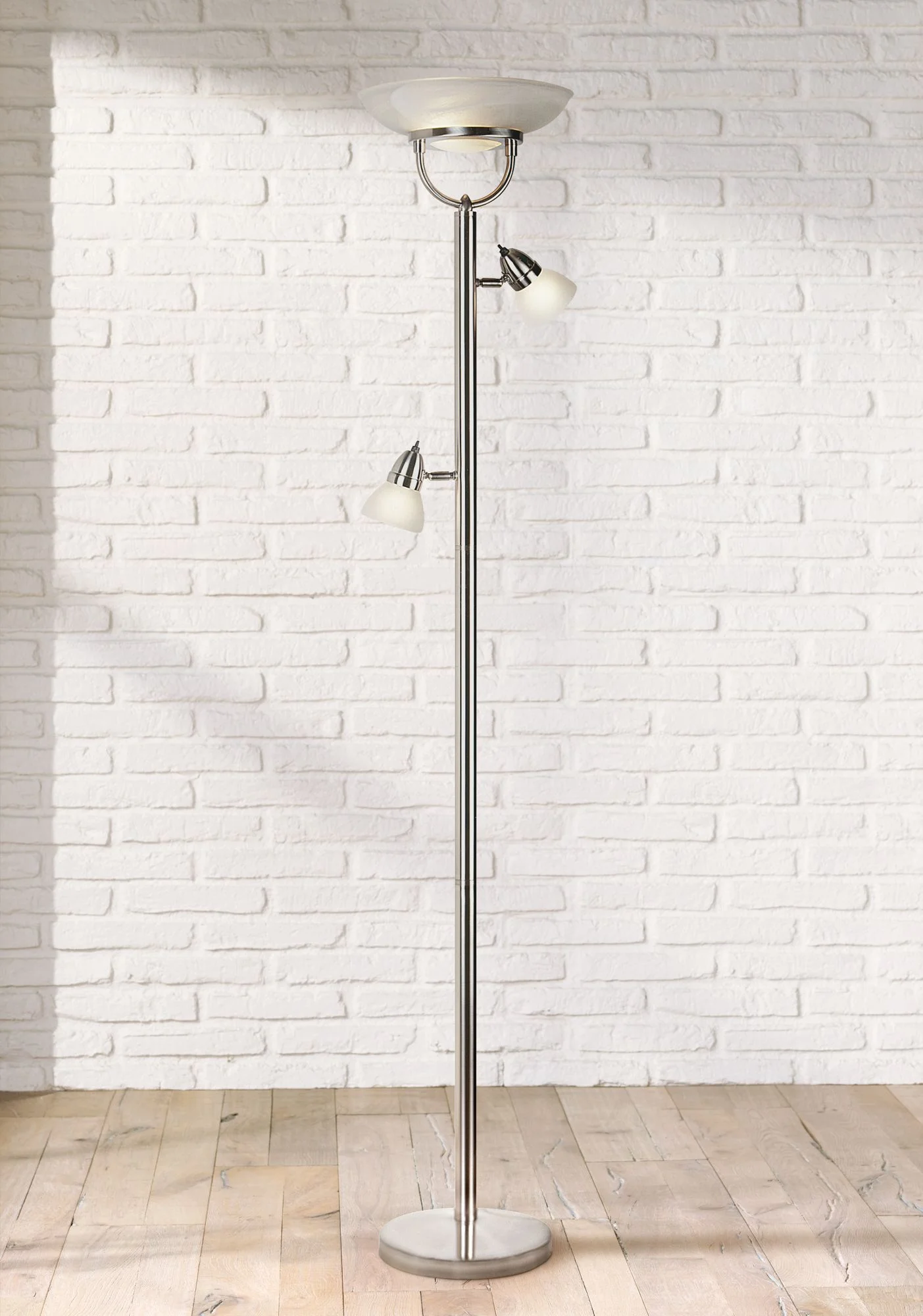360 Lighting 3 in 1 Modern Torchiere Floor Lamp with Side Lights 70