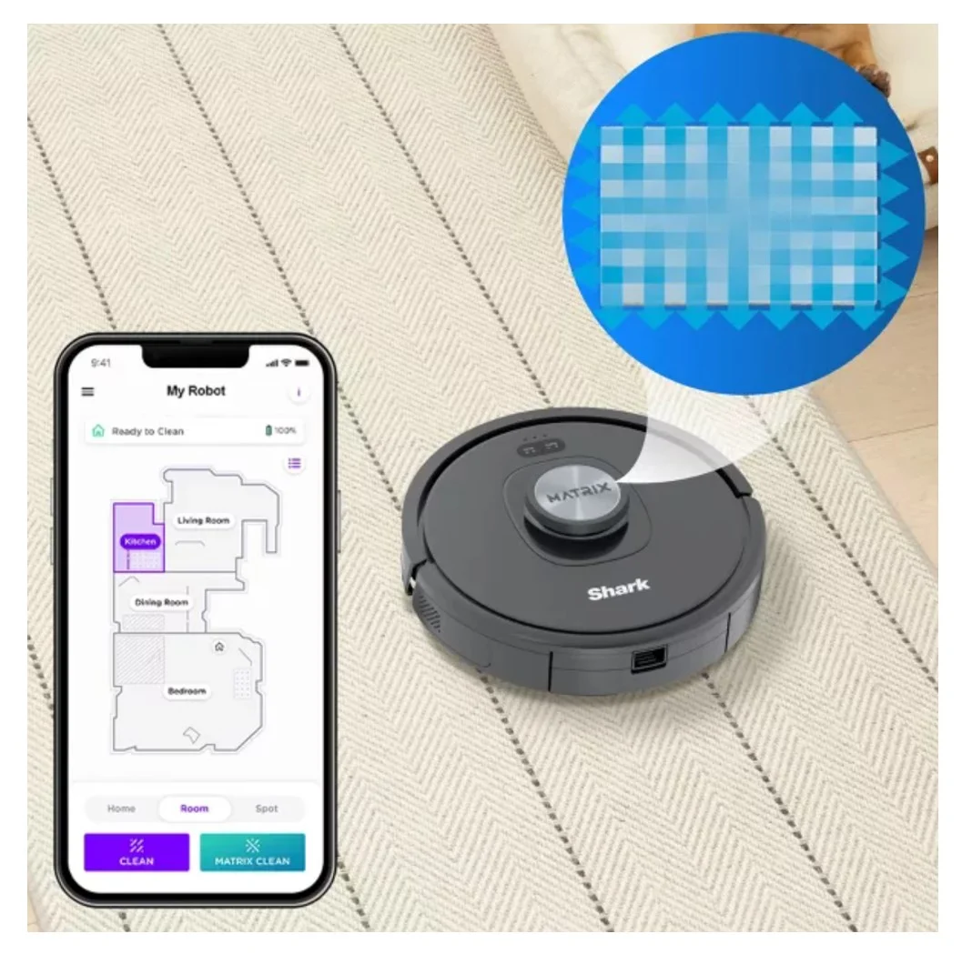 Shark R-RV2310AE Matrix Self Empty Robot Vacuum for Carpets & Hardfloors with Self-Cleaning Bagless Base (Refurbished)