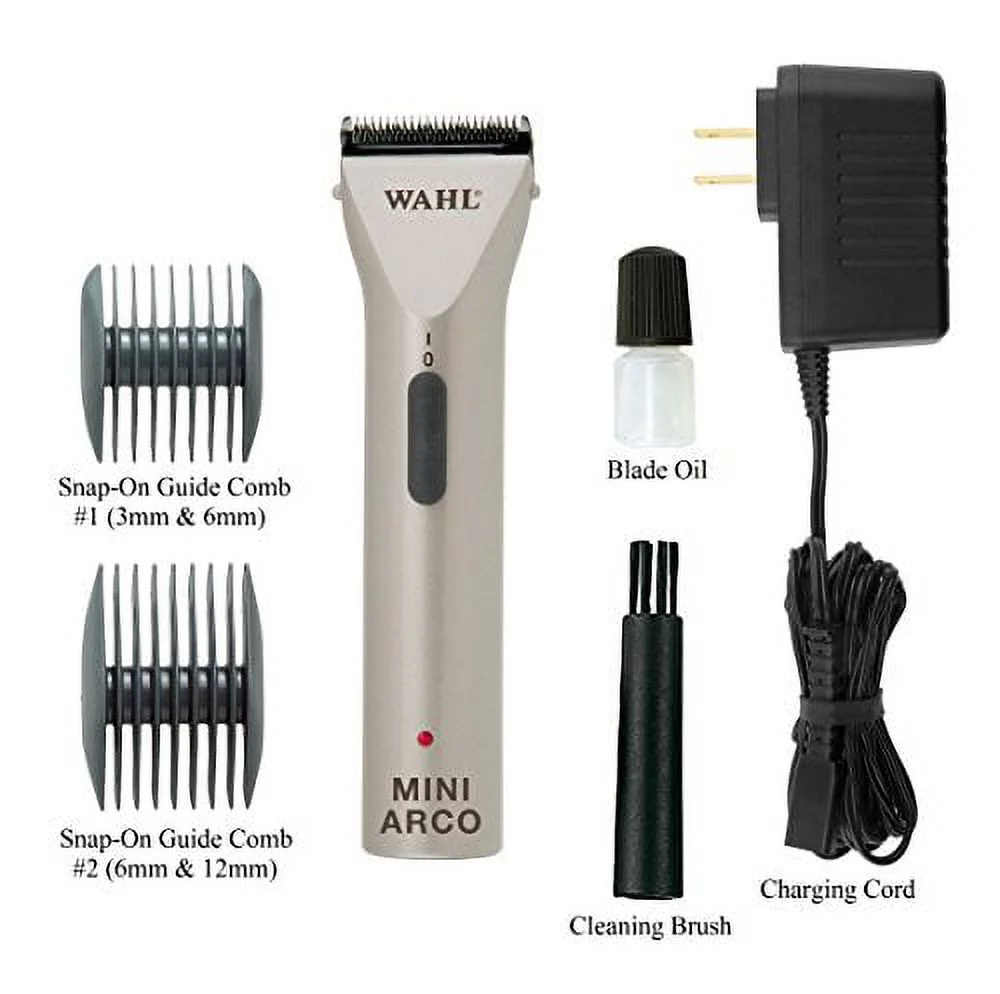 Wahl Professional Animal MiniArco Corded/Cordless Pet, Dog, Cat, and Horse Trimmer Kit (#8787-450A)