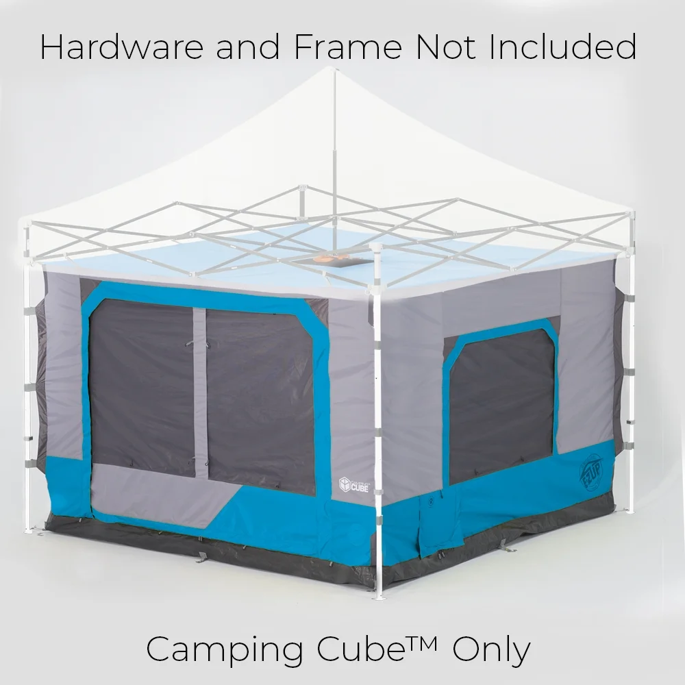 E-Z Up® Camping Cube™ Outdoor Canopy 6.4, Converts 10' Straight Leg Canopy into Camping Tent, Splash