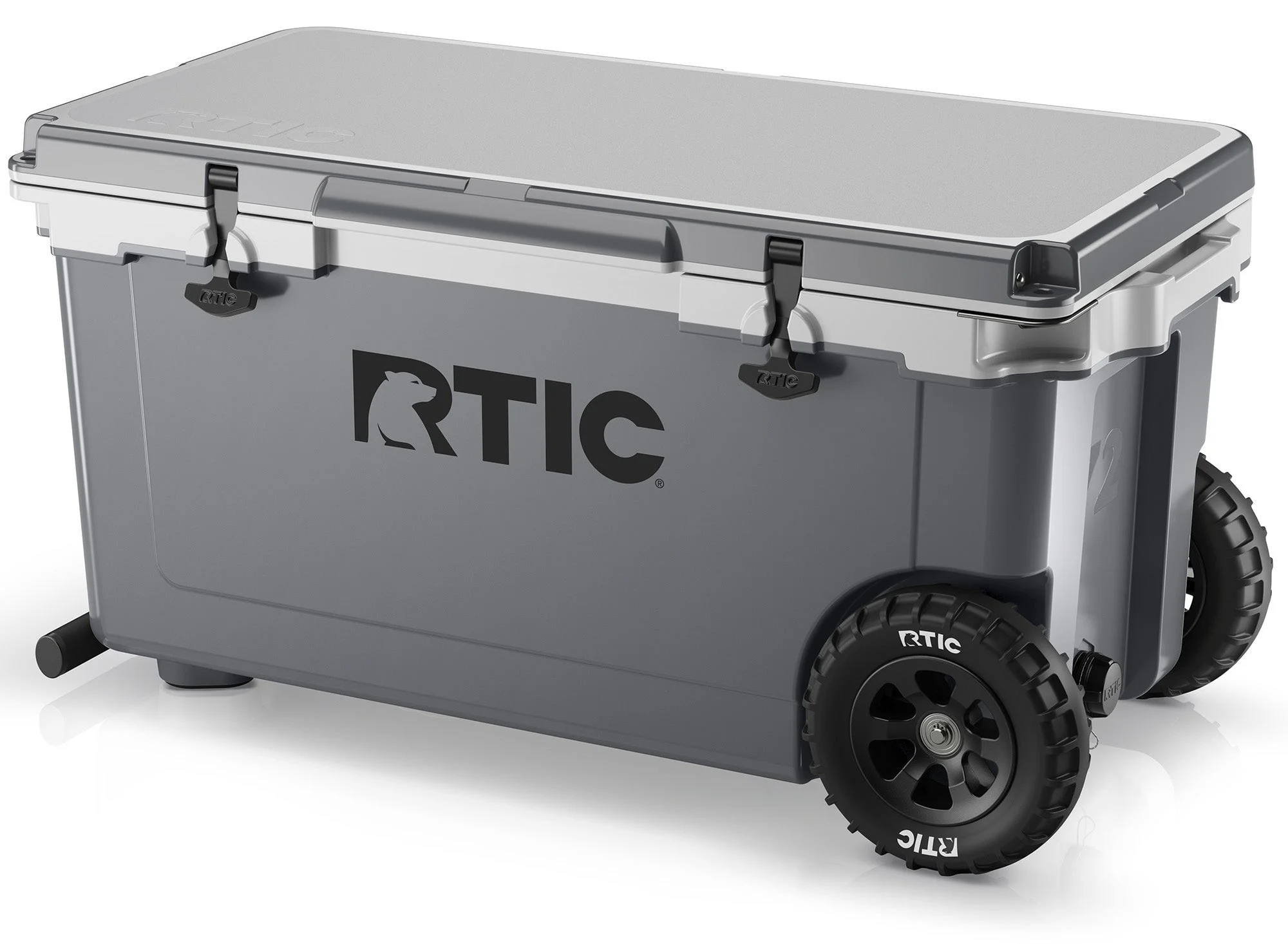 RTIC 72 QT Ultra-Light Wheeled Hard-Sided Ice Chest Cooler, Dark Grey & Cool Grey, Fits 96 Cans