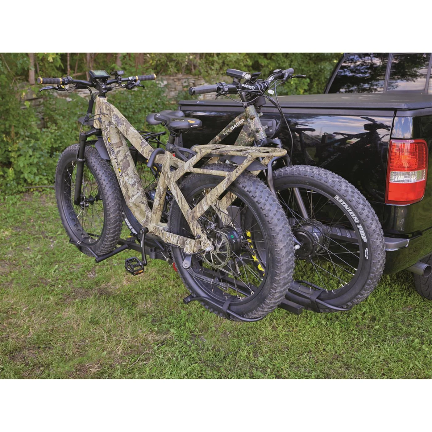 Guide Gear Hitch Bike Carrier, Storage Truck Rack for Rear, Fat Tire, 2-Bike Capacity