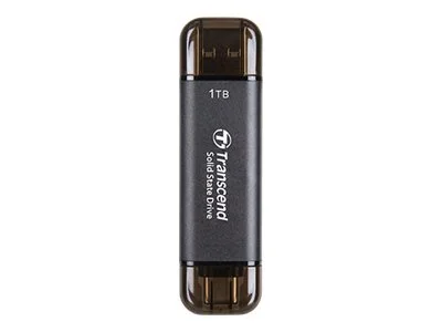 Transcend ESD310C - SSD - 1 TB - external (portable) - USB 3.2 Gen 2x1 (USB-C connector) - black