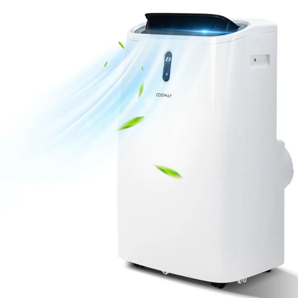 Spaco 12000 BTU Portable 4-in-1 Air Conditioner with Smart Control-White, Small Air Conditioner Portable with Built-in Dehumidifier