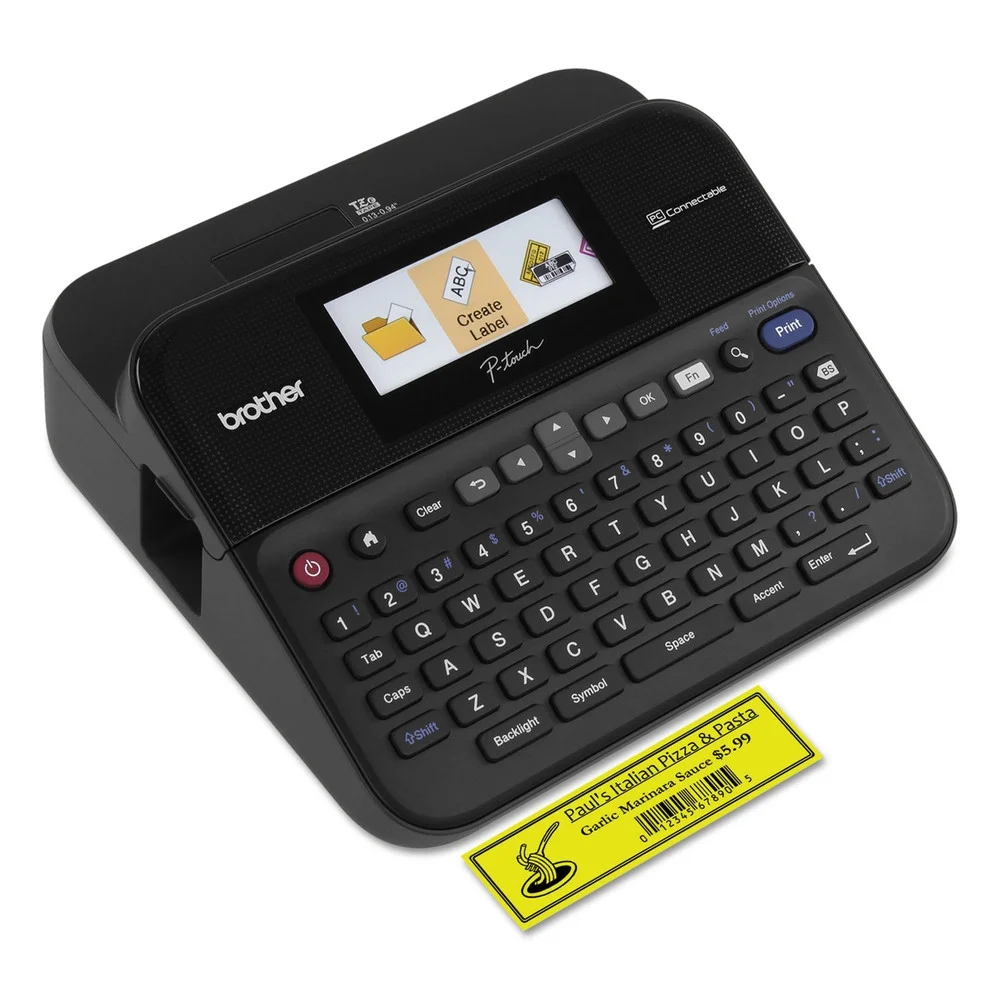 Brother P-Touch PT-D600 PC-Connectable Label Maker with Color Display, Black - BRTPTD600