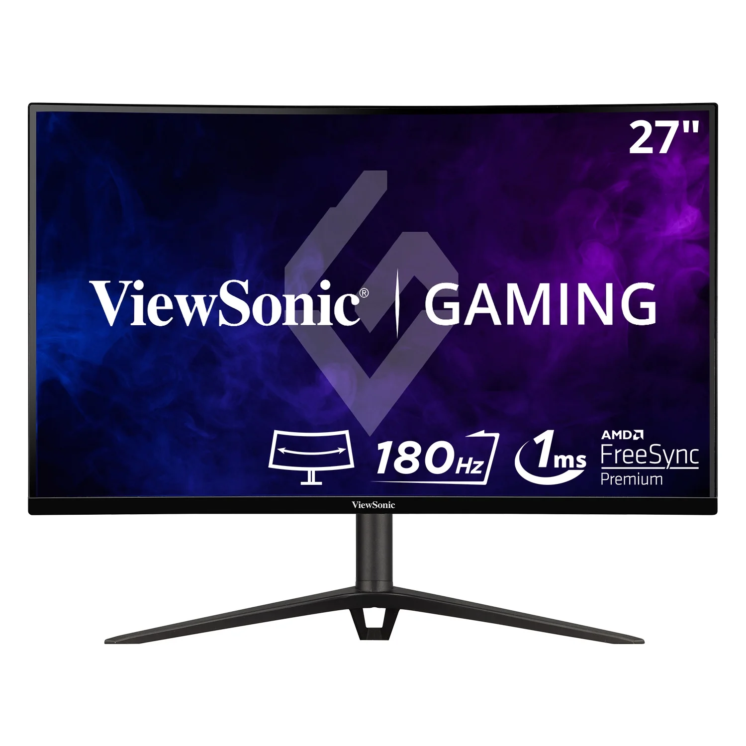 ViewSonic VX2718-2KPC-MHD 27 Inch Curved 1440p 1ms 180Hz Gaming Monitor with FreeSync Premium, Eye Care, HDMI and Display Port