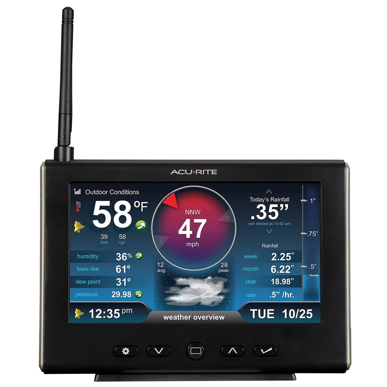 AcuRite Pro 5-in-1 High-Definition Weather Station with Temperature, Humidity, Wind and Rain (01535S)