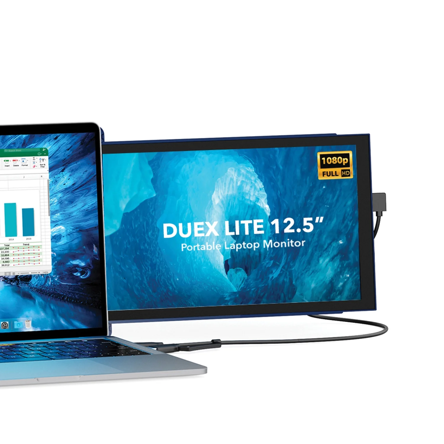 MP 101-1005P05 DUEX Lite 12.5-In. IPS LCD Slide-Out Display for Laptops (Set Sail Blue)