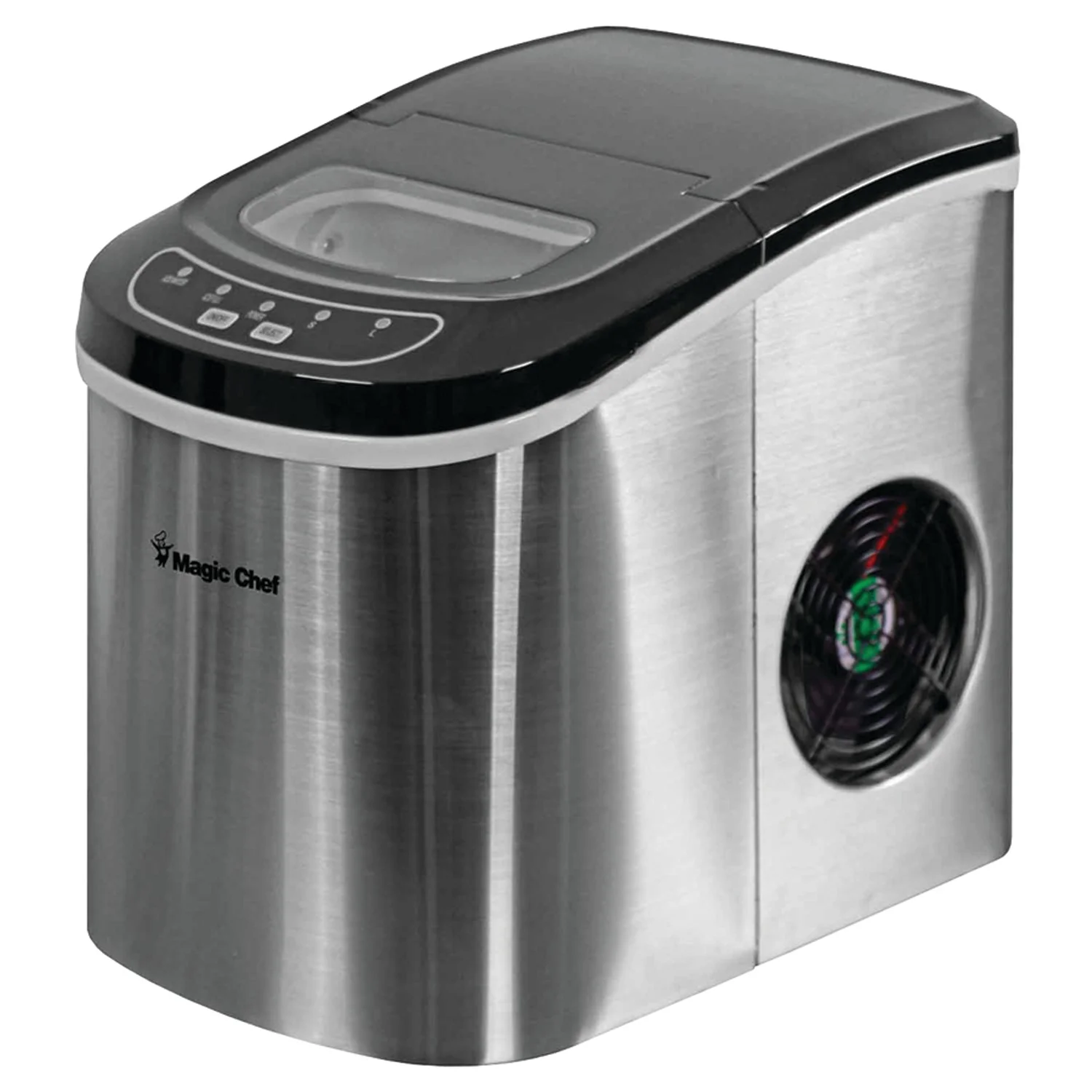 Magic Chef Mcim22st 27-pound-capacity Portable Ice Maker (stainless with Black Top)