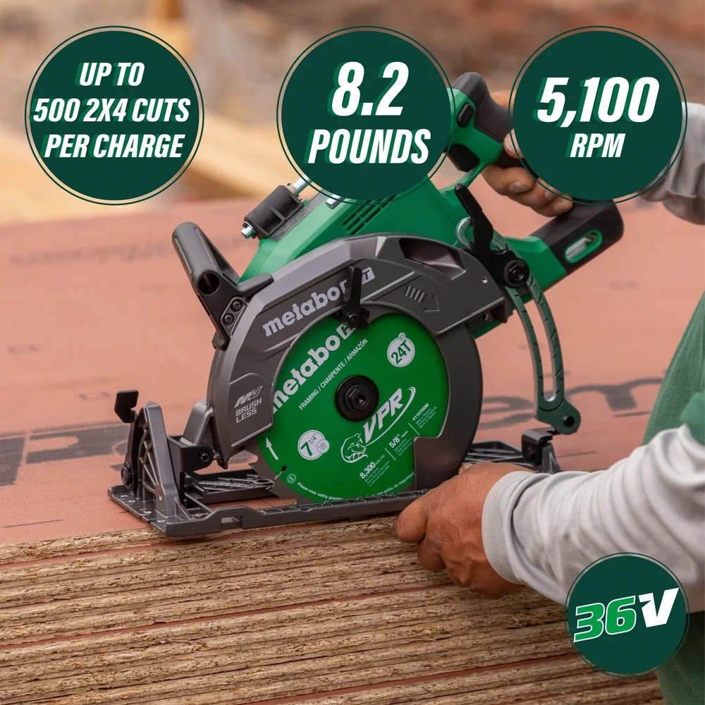 MultiVolt 36V Brushless Lithium-Ion 7-1/4 in. Cordless Rear Handle Circular Saw (Tool Only)