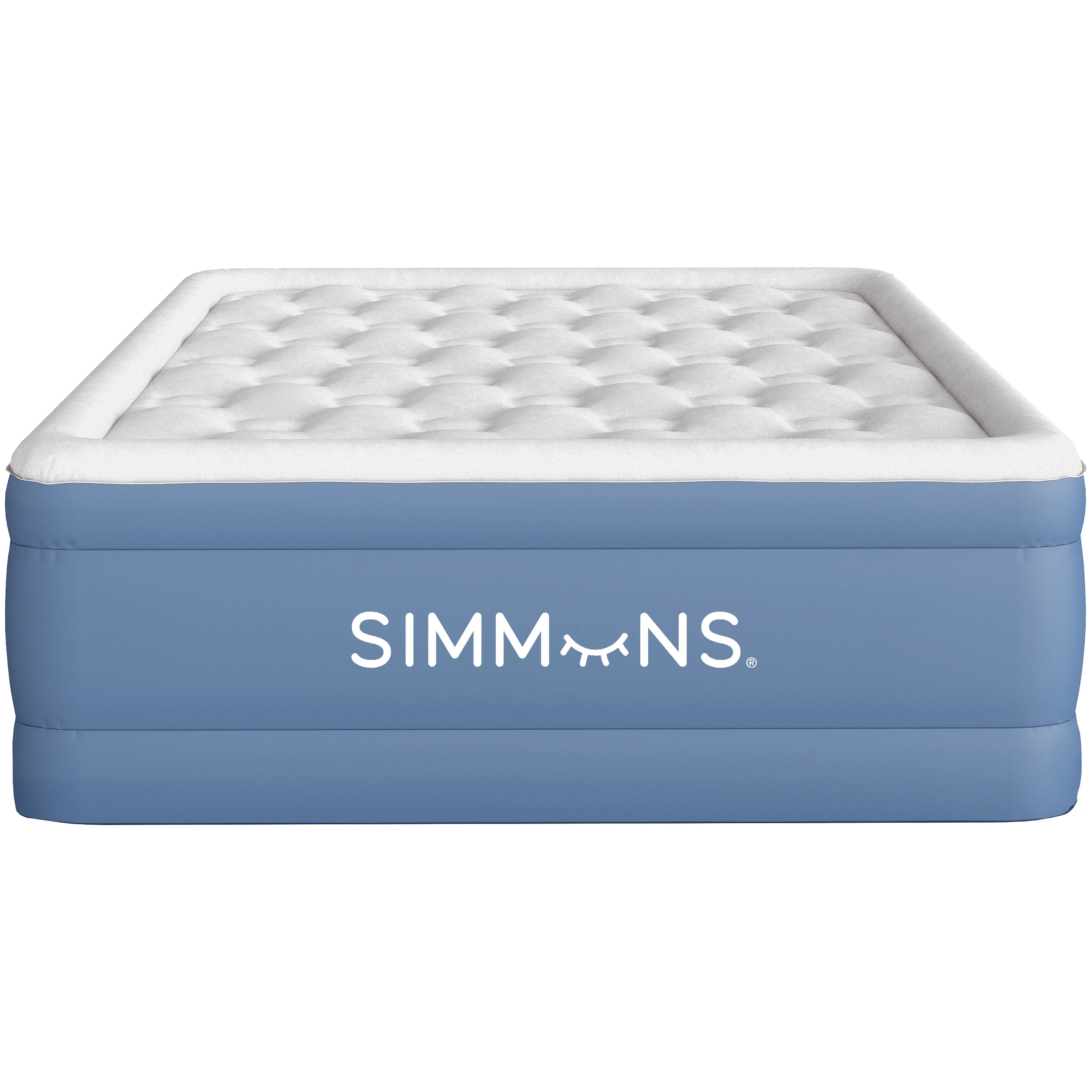 Simmons Rest Aire 17 in. Queen Size Air Mattress, Inflatable Bed with Built-In Pump for Camping, Guests, Travel, Safety Auto Shutoff