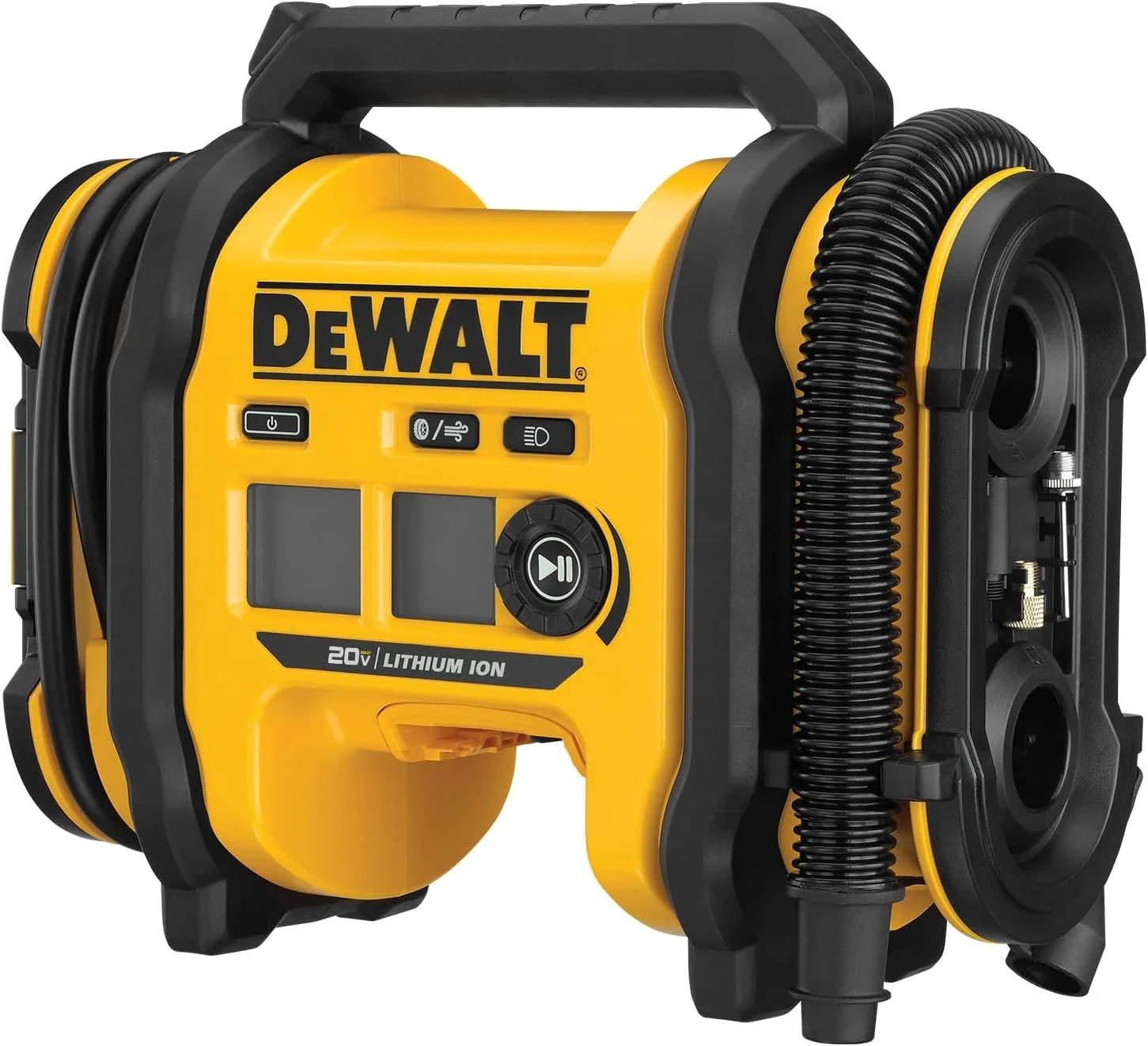 DEWALT 20V MAX Tire Inflator, Compact and Portable, Automatic Shut Off, LED Light, Bare Tool Only DCC020IB