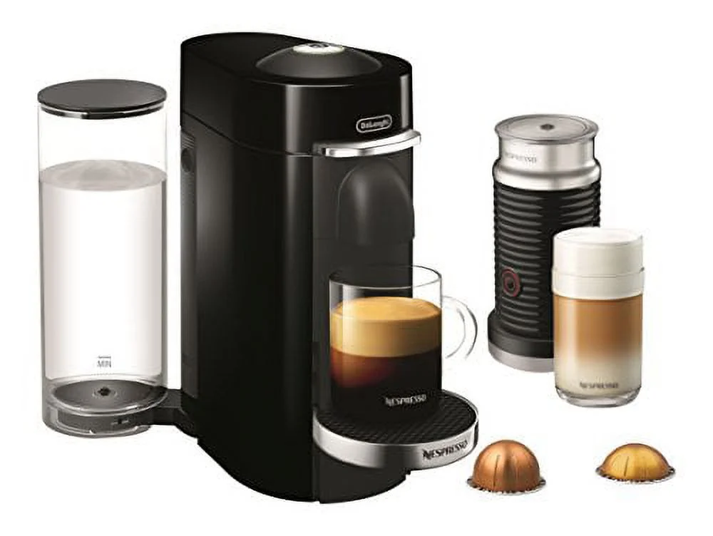 Nespresso Vertuo Plus Deluxe Coffee & Espresso Machine by De'Longhi with Aerocinno, Black