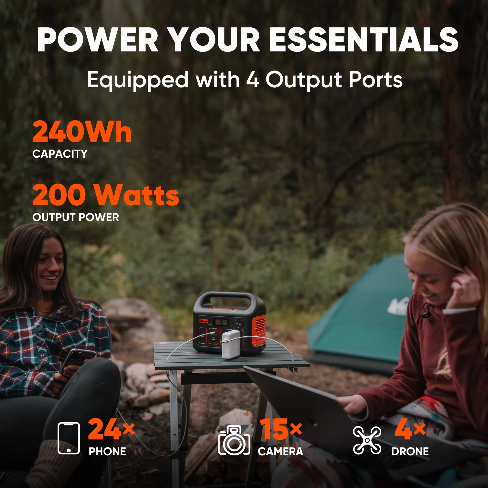 Jackery Portable Power Station Explorer 240, 240Wh Lithium Battery, 200W Continuous/400W Peak Portable Power Station