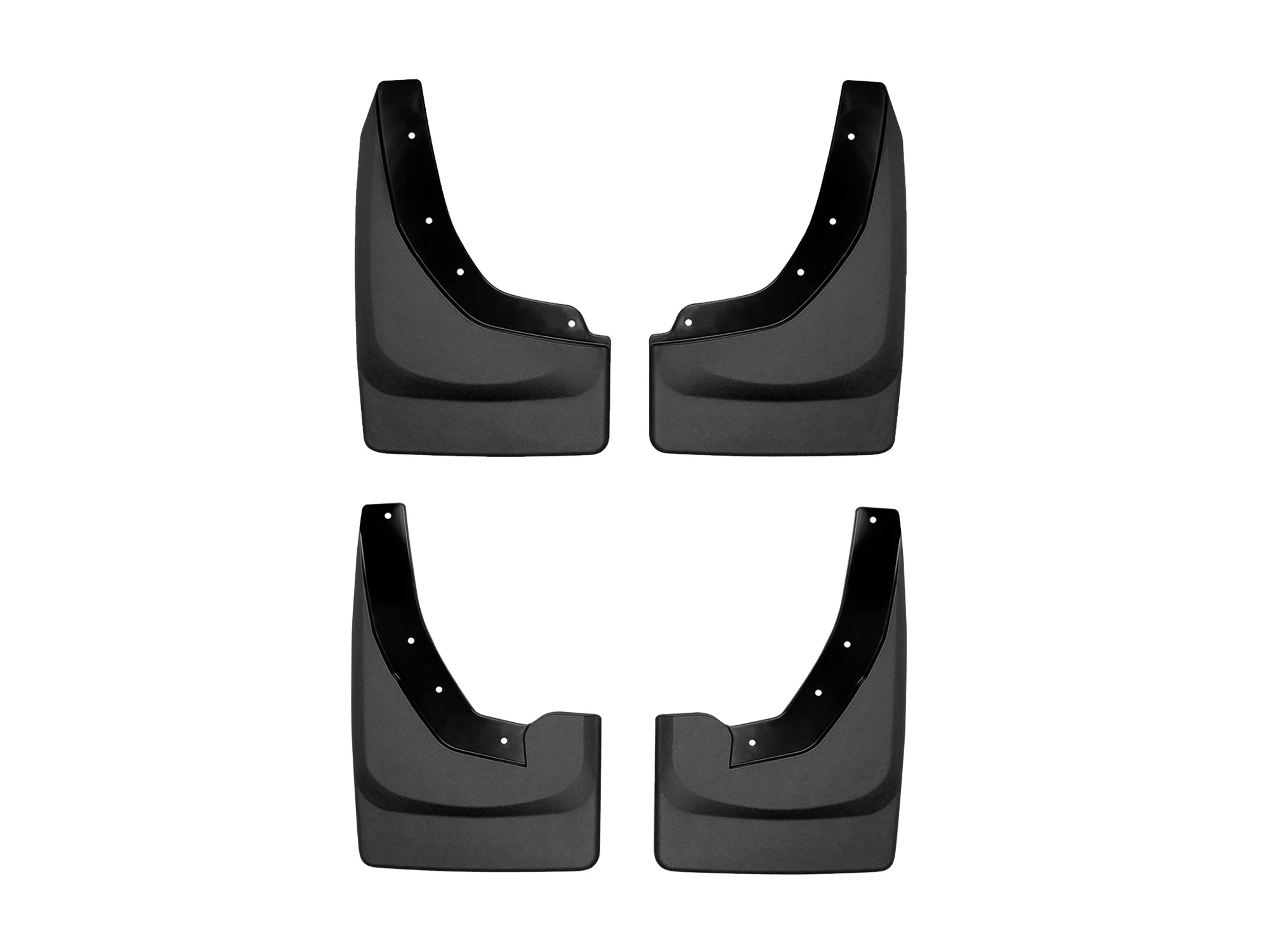 WeatherTech Custom No Drill Splash Guard MudFlaps compatible with Ram 1500 TRX, Ram Truck 1500 TRX, Front & Rear Set - Black