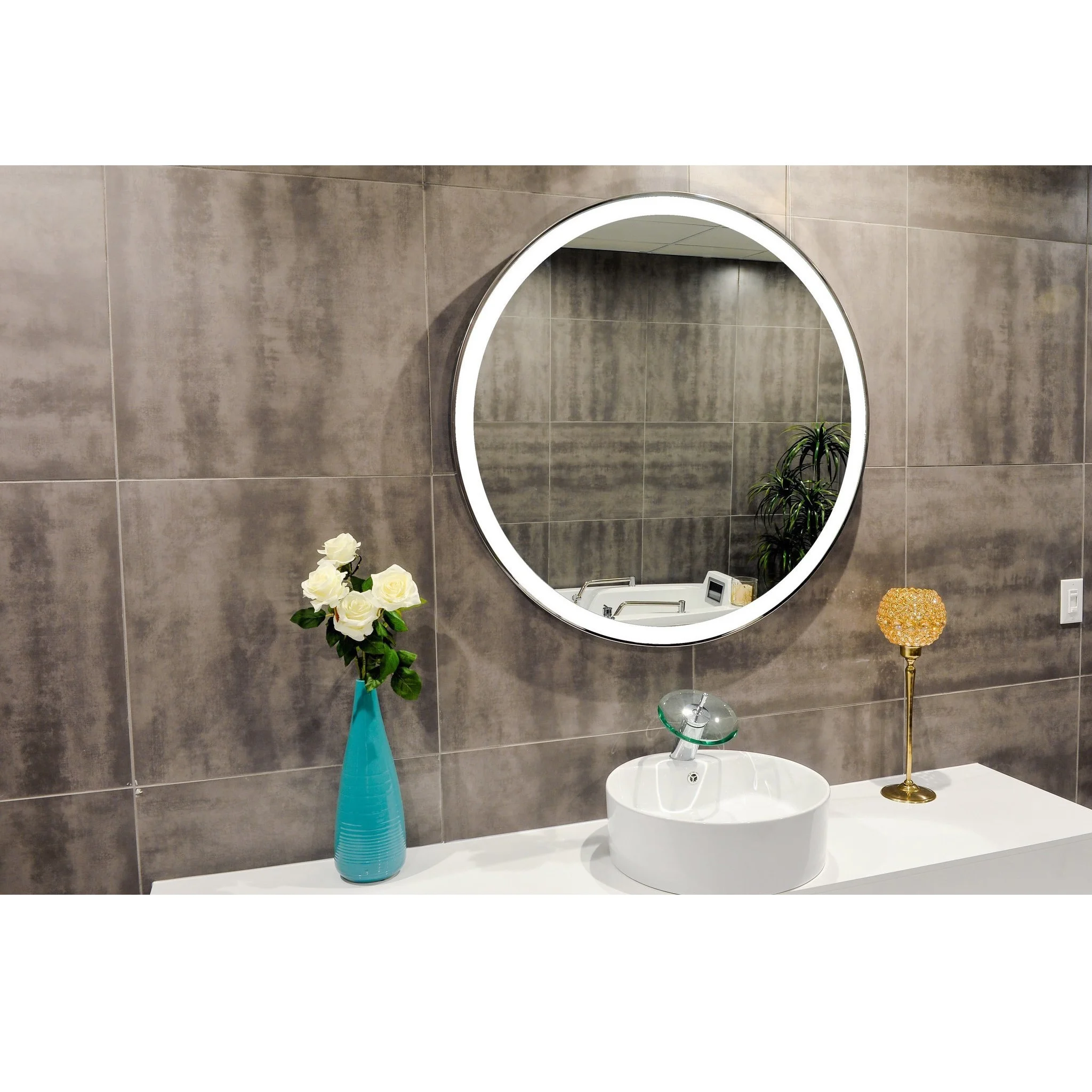 Paris Mirror GALA55363000 3920 Lumens 3000K Warm Color Galaxy Illuminated Lighted Mirror - 55 x 36 in.