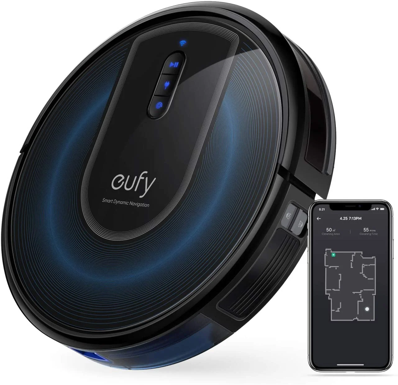 eufy RoboVac G30, Robot Vacuum with Smart Dynamic Navigation 2.0, 2000Pa Strong Suction, Wi-Fi Pre-Owned: Like New
