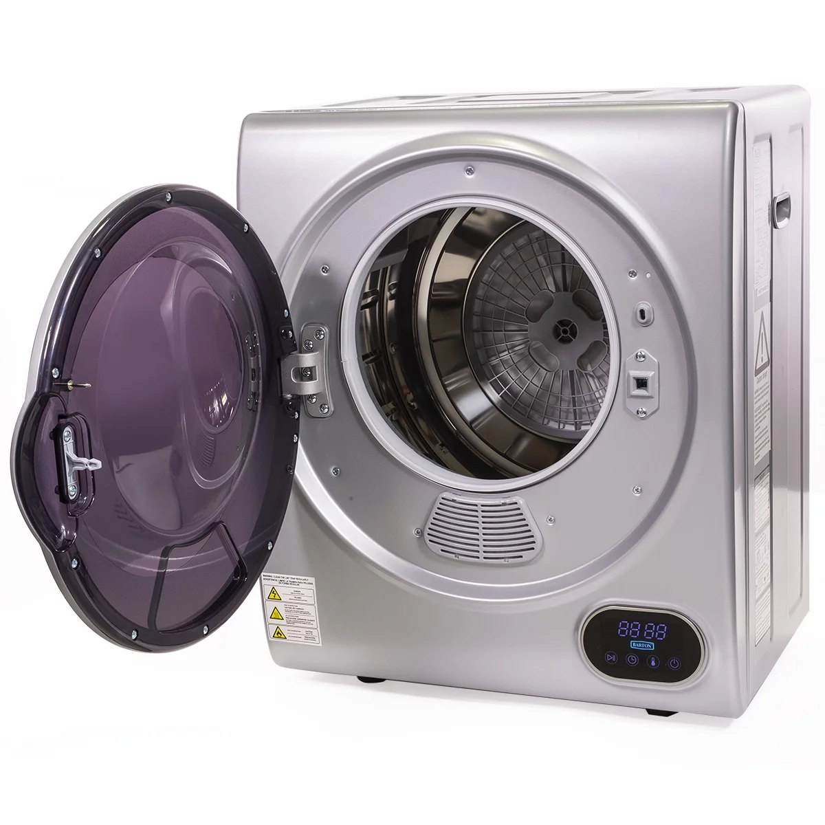 Barton Front Load 2.8kg Automatic Laundry Dryer Machine Timer Control Panel 19.75 x 15.5 x 23.5inch