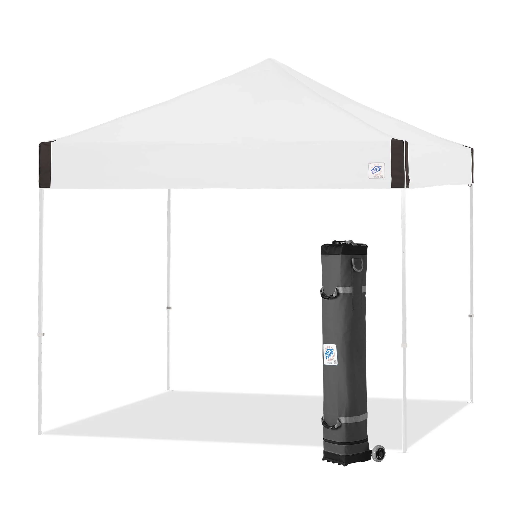 E-Z Up® Pyramid Instant Shelter® Outdoor Canopy, 10' x 10', White, Assembled Width 120