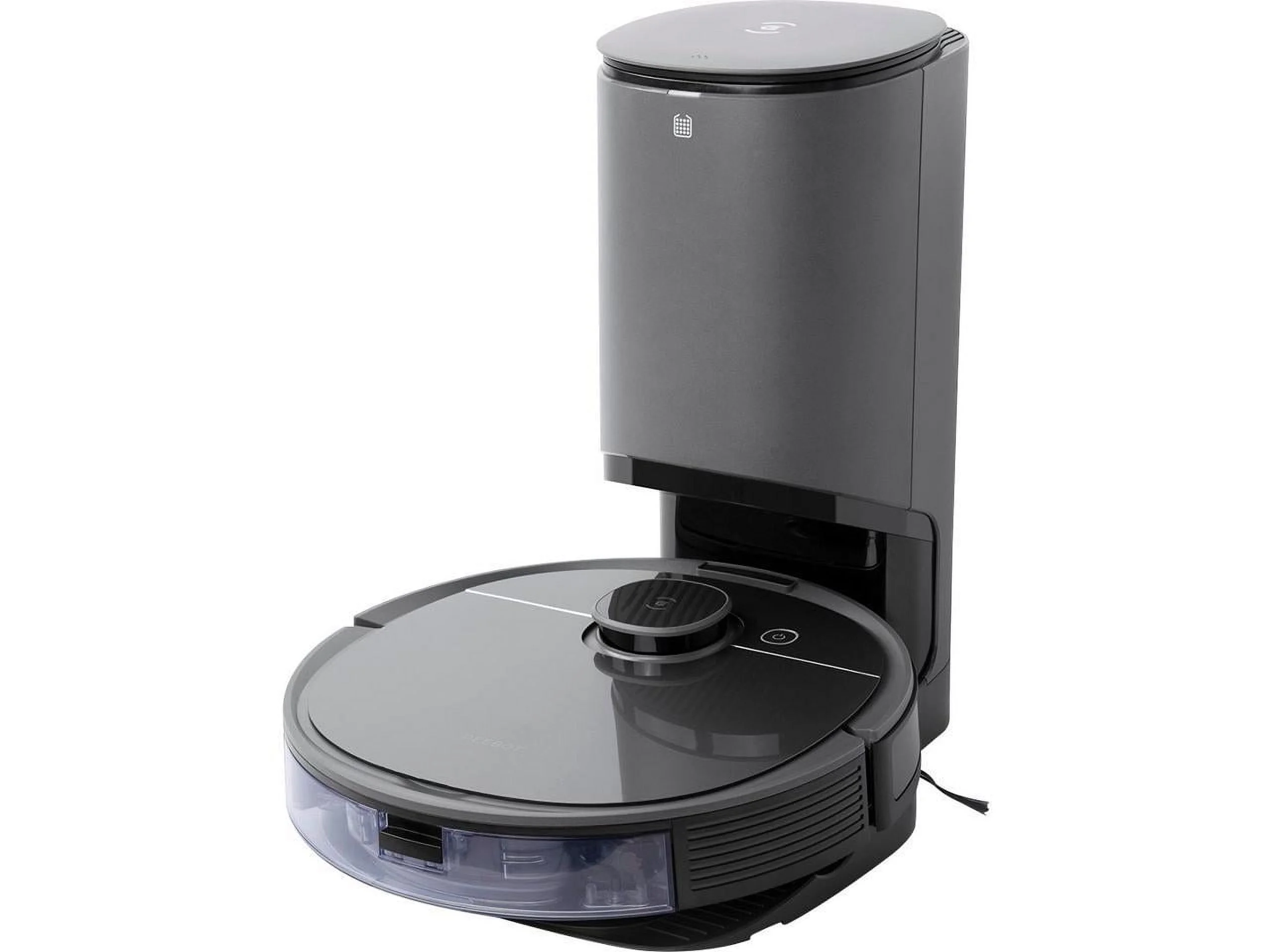 ECOVACS Robotics - DEEBOT OZMO T8+ Vacuuming and Mopping Robot with Auto-Empty Station - Grey