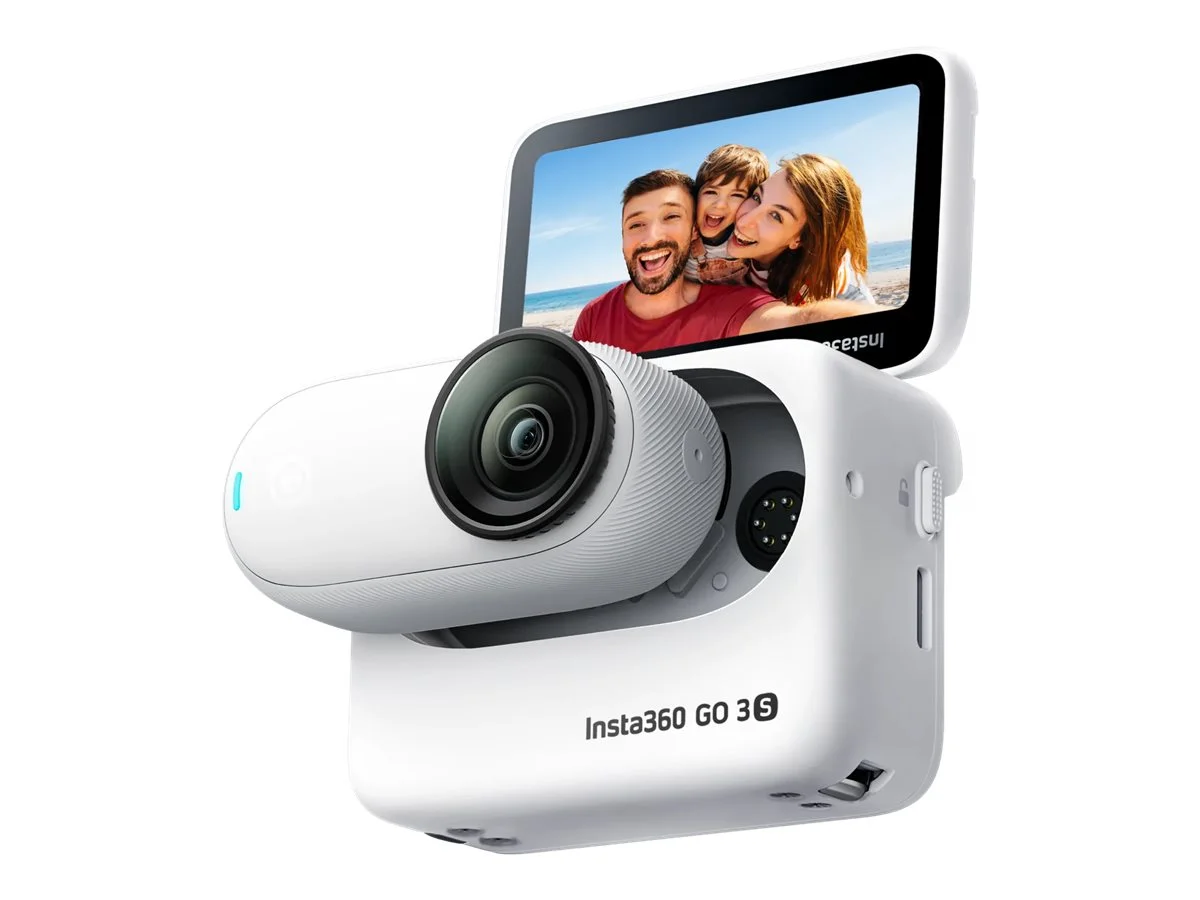 Insta360 Go 3S - Standard Bundle - action camera - 4K / 30 fps - flash 64 GB - Wi-Fi, Bluetooth - underwater up to 30ft - artic white