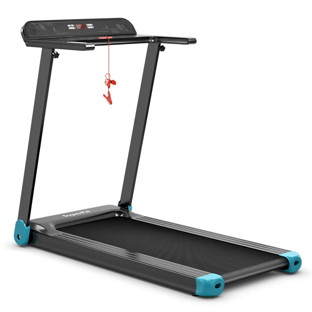 Yardi Yard Folding Electric Compact Walking Treadmill with APP Control Speaker-Blue, Treadmill for Walking & Running