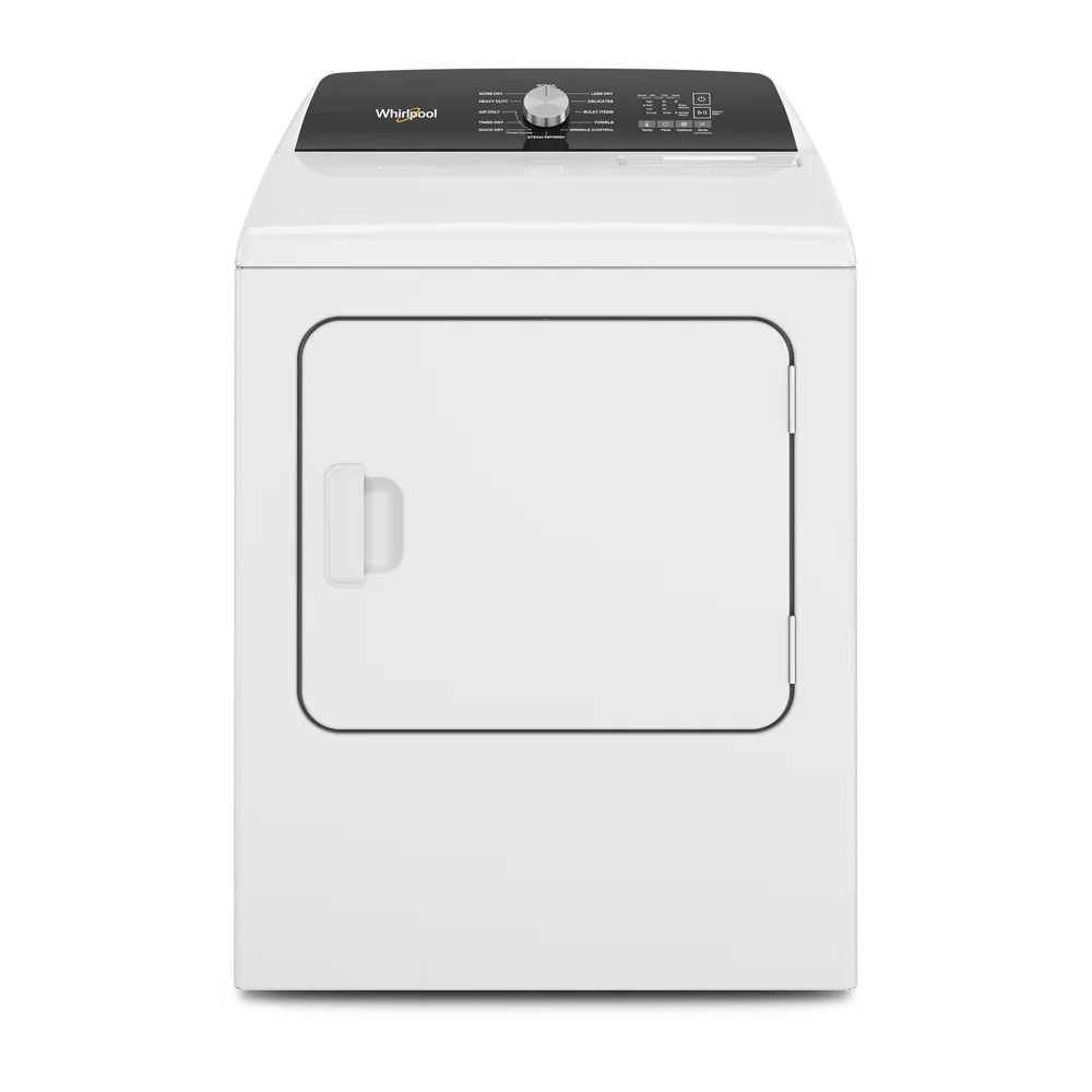 Whirlpool® WED5050LW 7.0 Cu. Ft. Top Load Electric Moisture Sensing Dryer with Steam