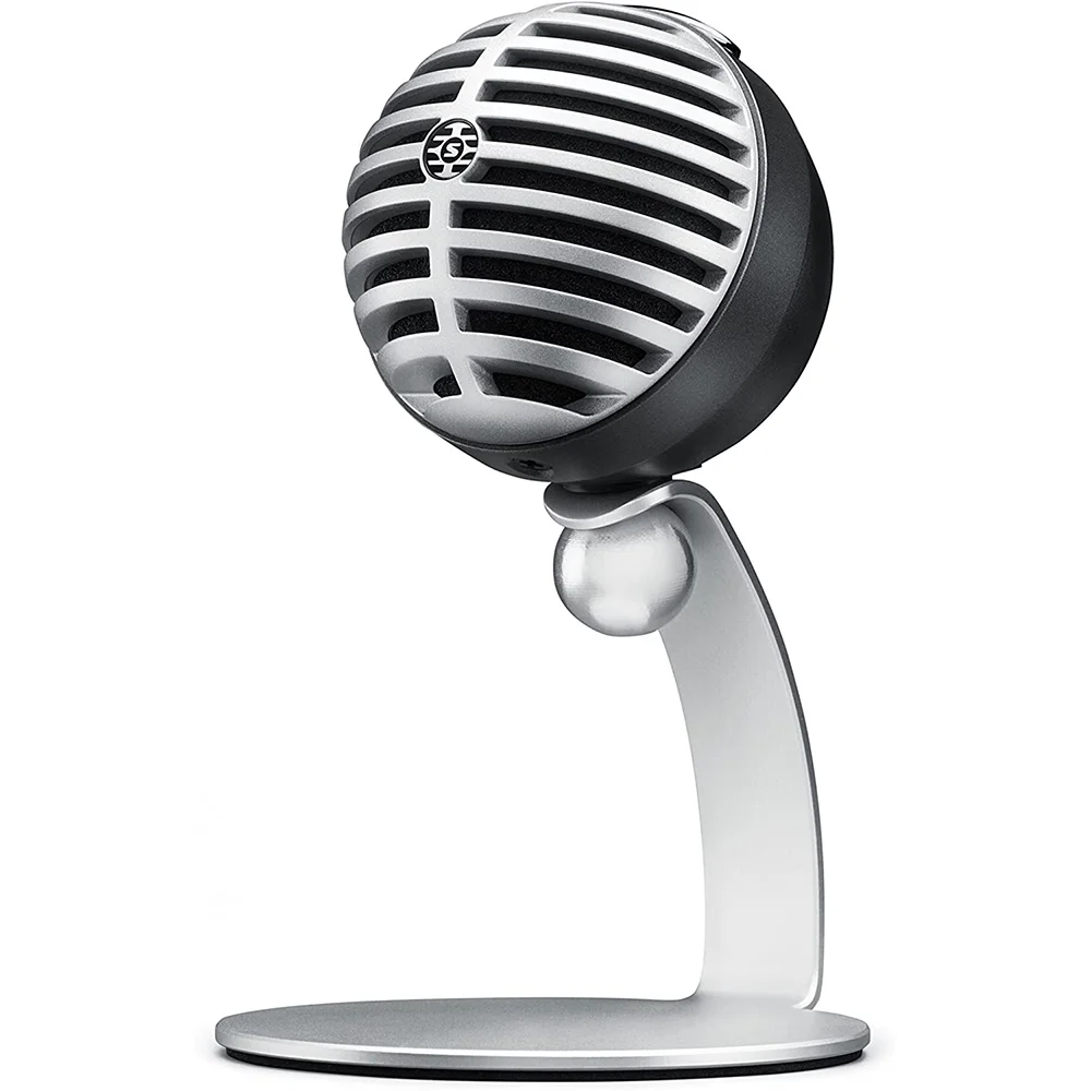 Shure MOTIV MV5 - Digital Condenser Microphone (Gray) with Studio Monitor Headphones Bundle