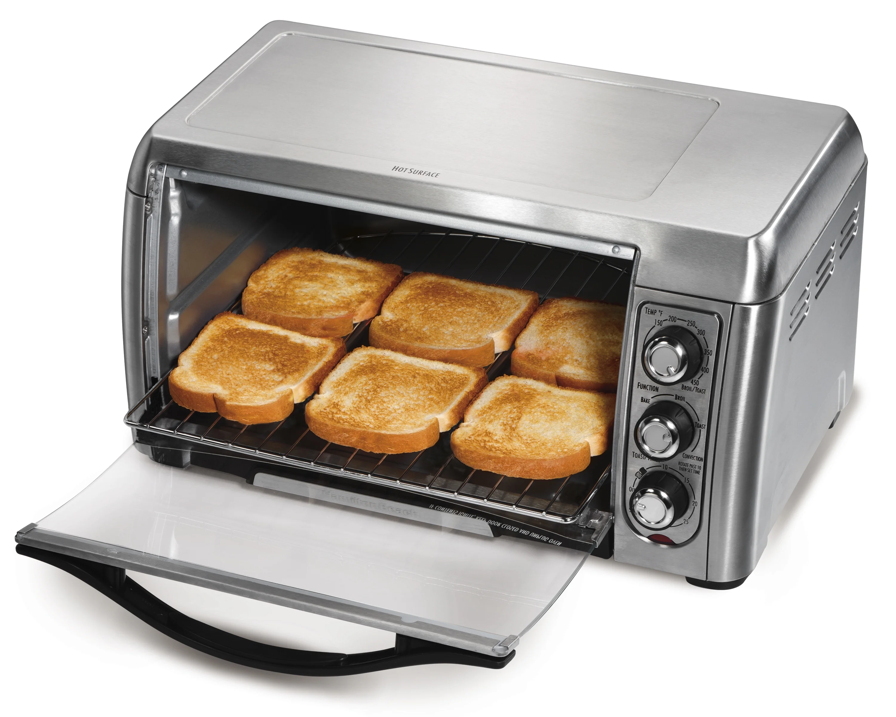 Hamilton Beach Stainless Steel Convection 6 Slice Toaster Oven Broiler, Stainless Steel, 31333