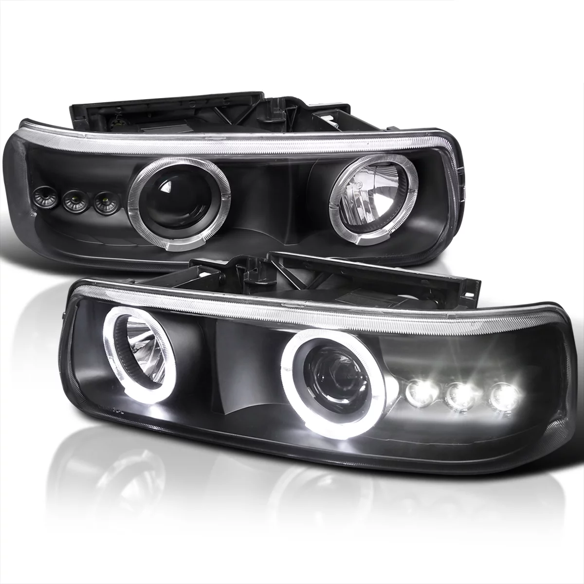 Spec-D Tuning Projector Headlight for 00 to 06 Chevrolet Tahoe, 8 x 16 x 19 in. - Black