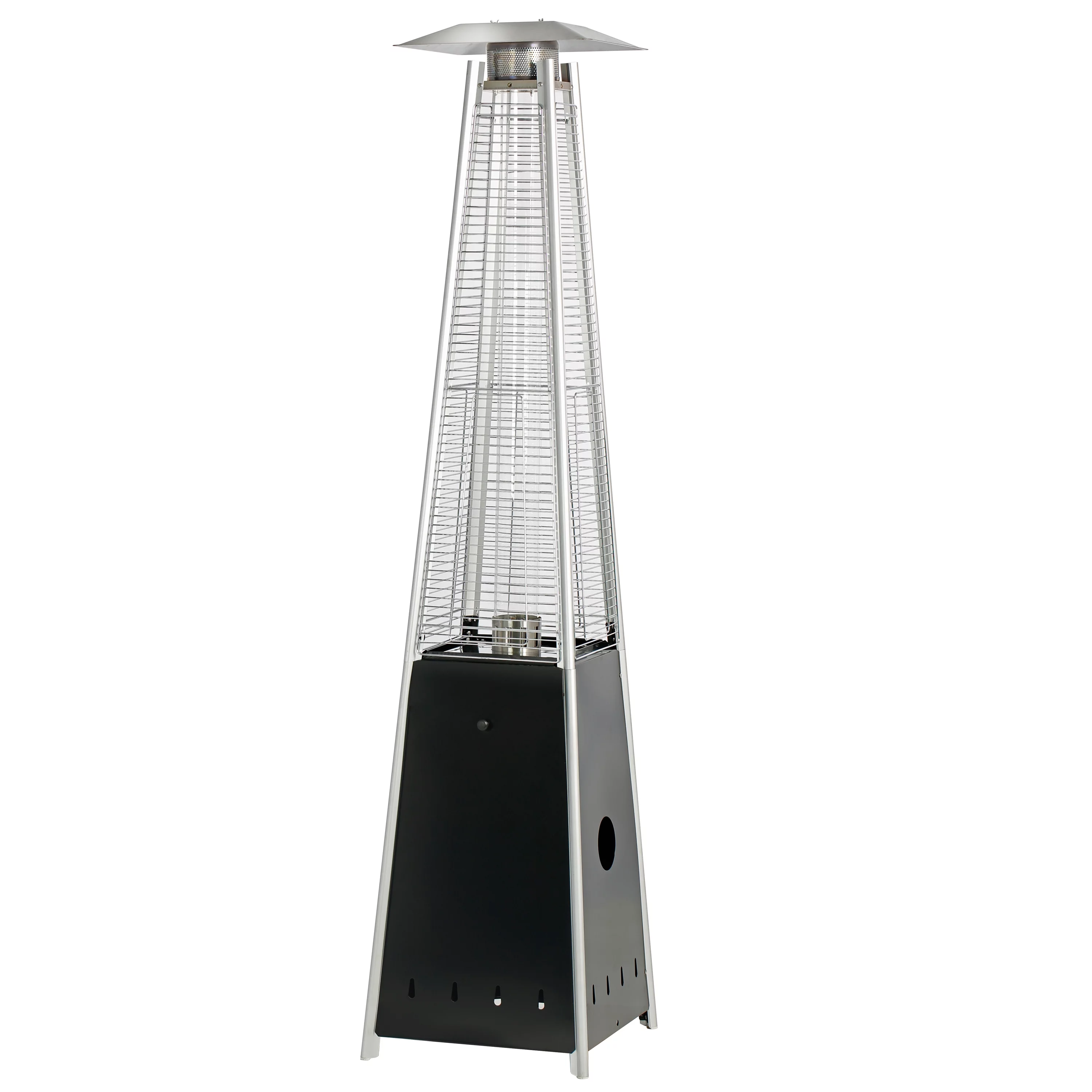 HeatMaxx Pyramid Patio Heater 89.5 in. 40,000 BTU Outdoor Propane Heater, Spiral Flame Patio Heater