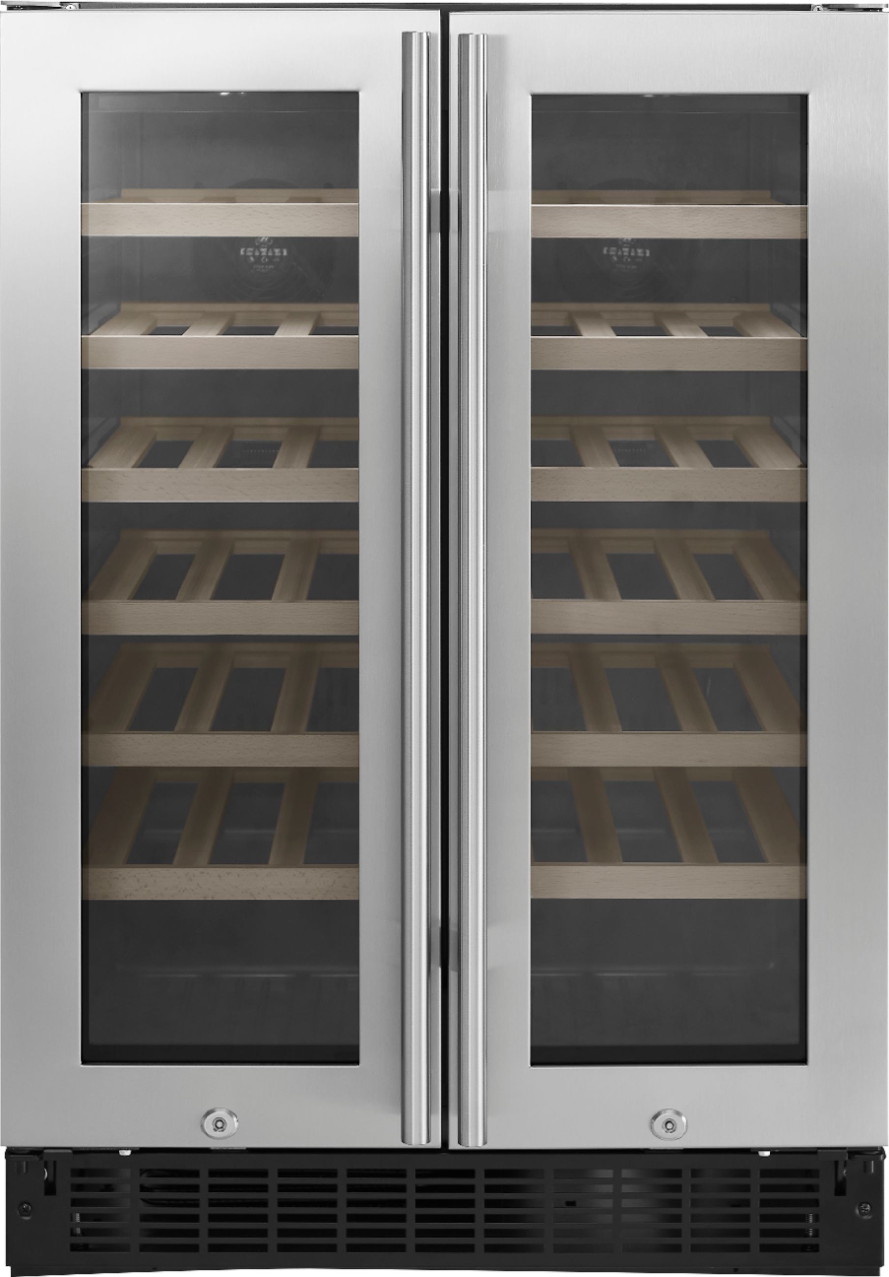 Insignia Dual Zone Wine and Beverage Cooler with Glass Doors Stainless Steel