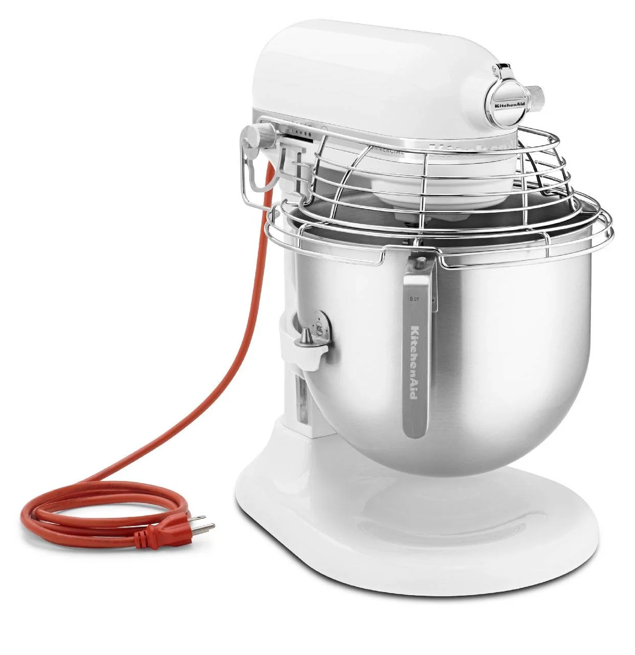 KitchenAid KSMC895WH 8-Qt 10-Speed White Bowl Lift Stand Mixer w/ Bowl Guard, 1-3/10 Hp