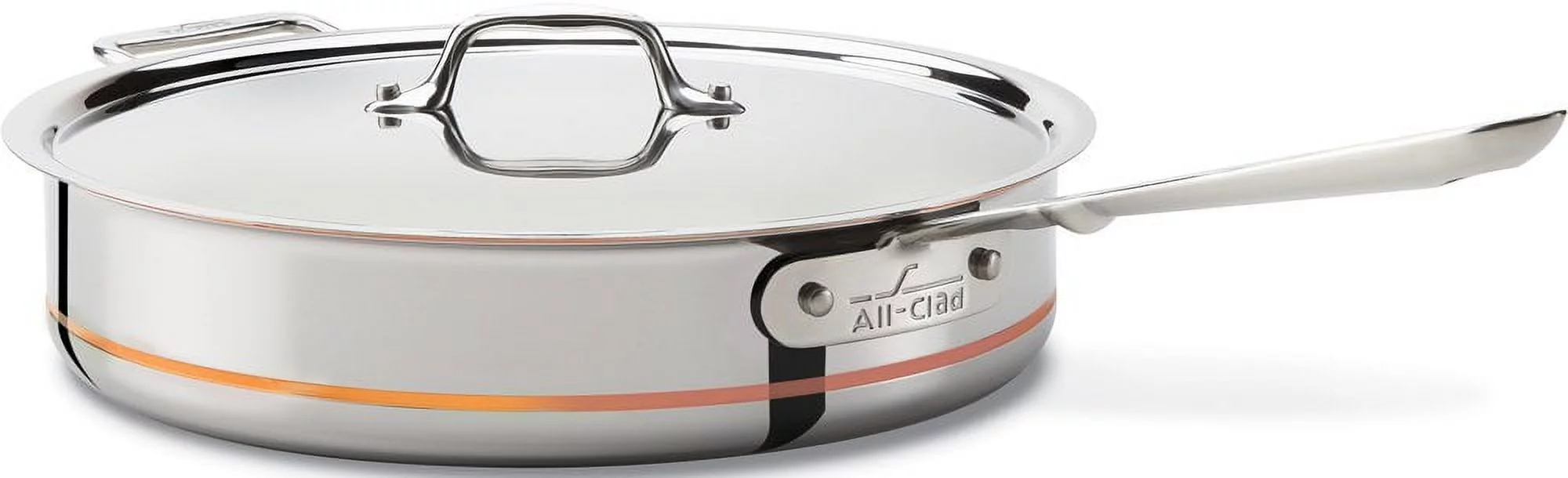 All-Clad 6405 SS COPPER CORE 5-Ply Bonded Dishwasher Safe 5-Quart Saute Pan with Lid Cookware, Silver