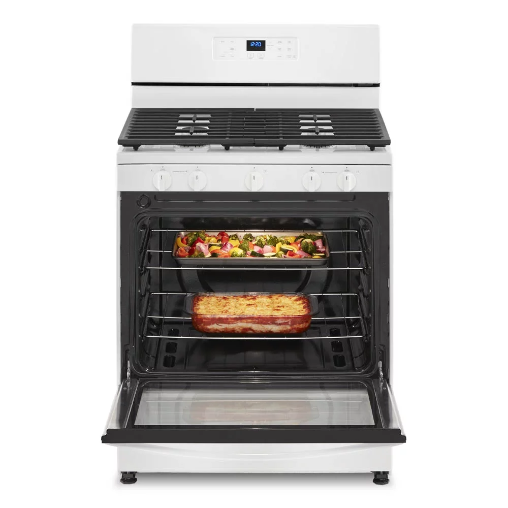 Brand New Whirlpool® WFG505M0MW 5.1 Cu. ft. Freestanding Gas Range with Edge-to-Edge Cooktop and Frozen Bake™ Technology. Dimensions: 46