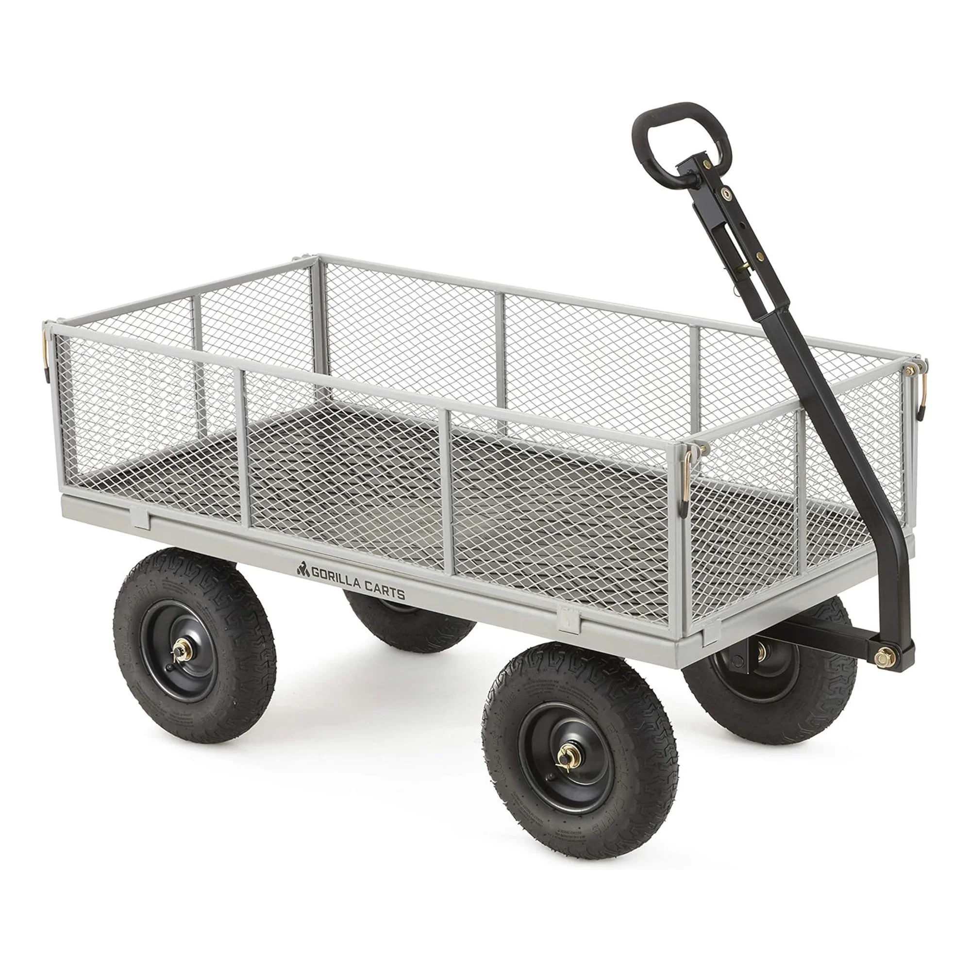 Gorilla Carts 1000 lb Capacity Steel Utility Cart Model #GOR1001 Com 13 inch Pneumatic Tires