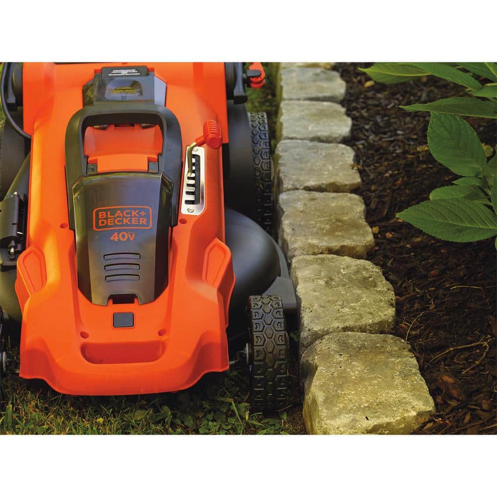 BLACK+DECKER 40V MAX 20 in Battery Powered Walk Behind Push Lawn Mower with 2 2Ah Batteries & Charger CM2043C