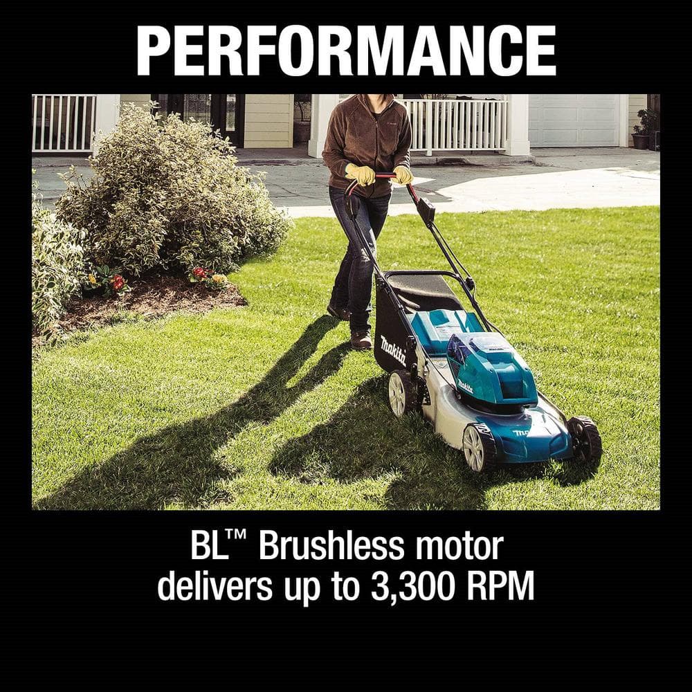 18 in 18 Volt X2 36 Volt LXT Lithium Ion Cordless Walk Behind Push Lawn Mower Kit with 4 Batteries 4 0 Ah XML03CM1