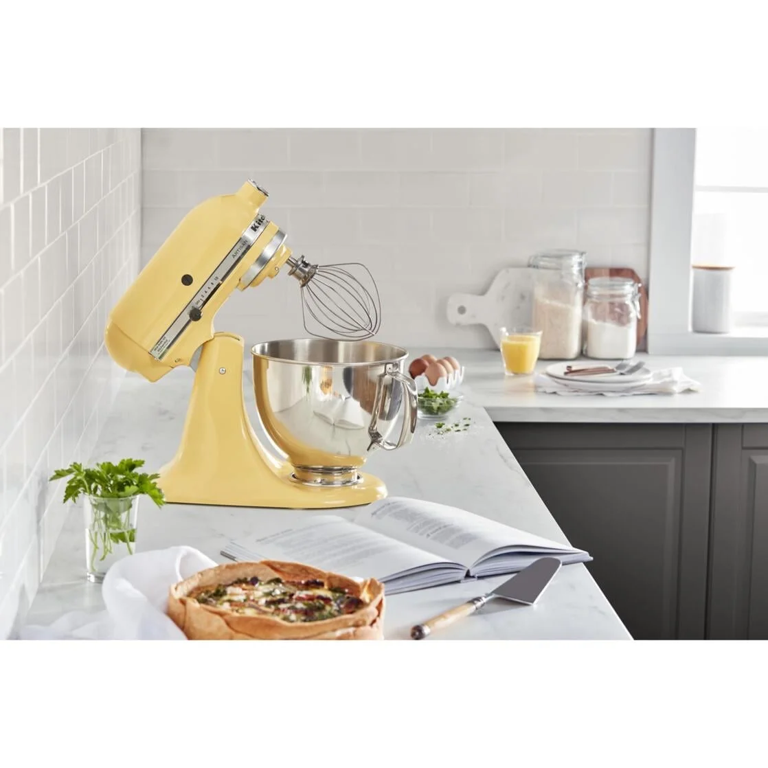 KitchenAid® Artisan® Series 5 Quart Tilt-Head Stand Mixer, Majestic Yellow, KSM150PS
