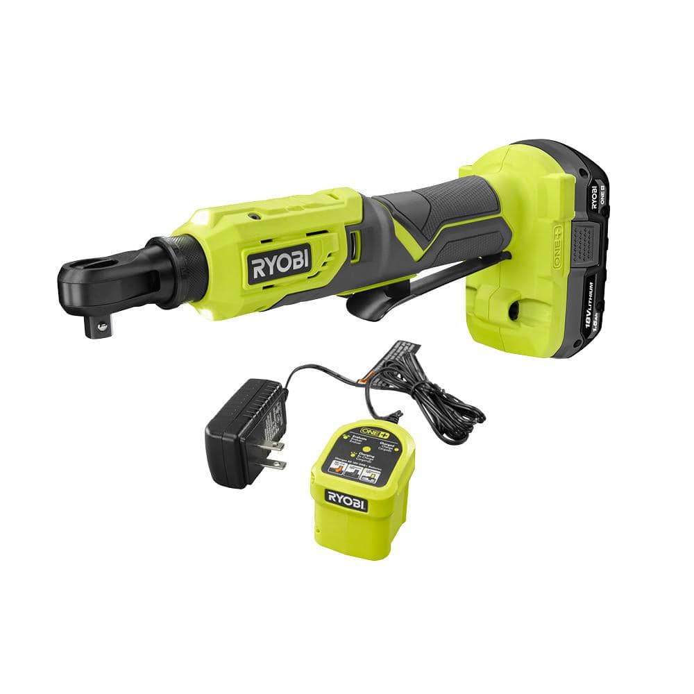 ONE+ 18V Cordless 3/8 in. 4-Postion Ratchet Kit with 1.5 Ah Battery and Charger P344K1