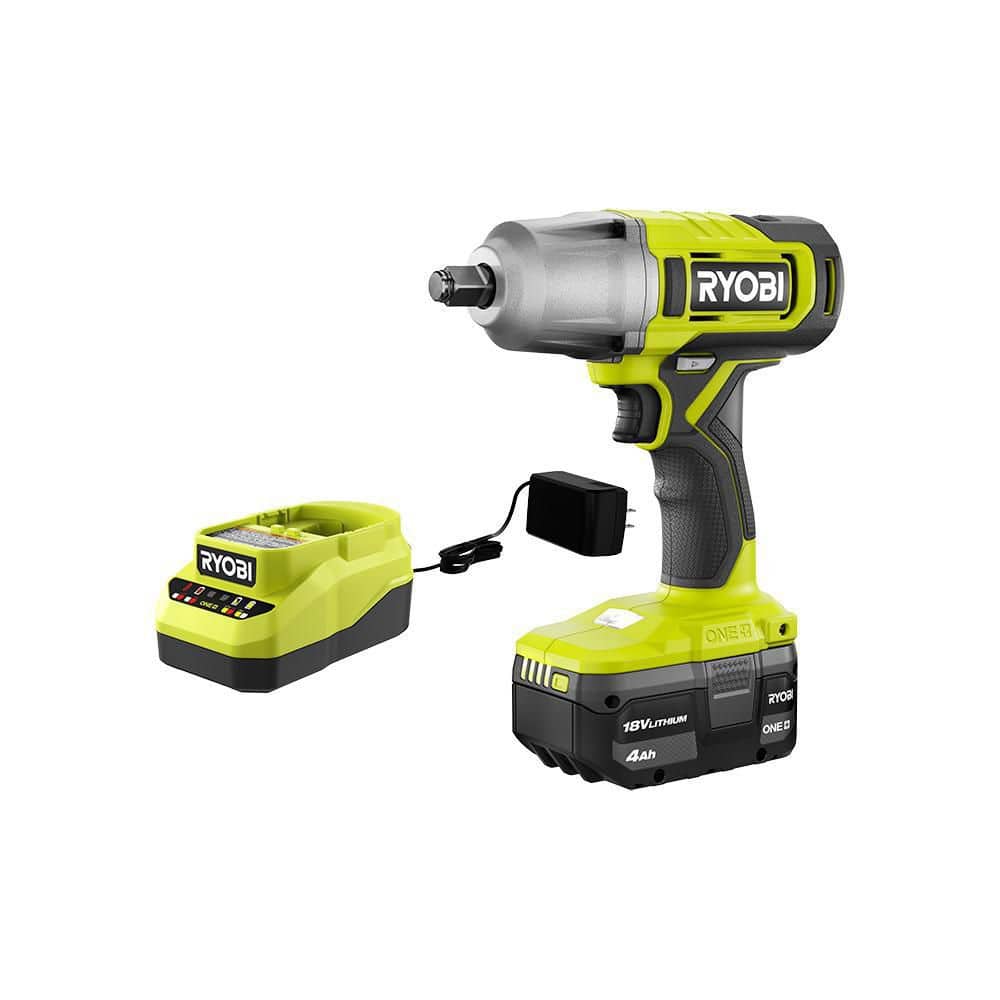 ONE+ 18V Cordless 1/2 in. Impact Wrench Kit with 4.0 Ah Battery and Charger PCL265K1