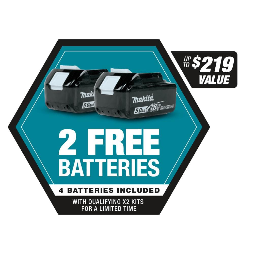 21 in 18 Volt X2 36 Volt LXT Lithium Ion Cordless Walk Behind Self Propelled Lawn Mower Kit with 4 Batteries 5 0 Ah XML08PT1