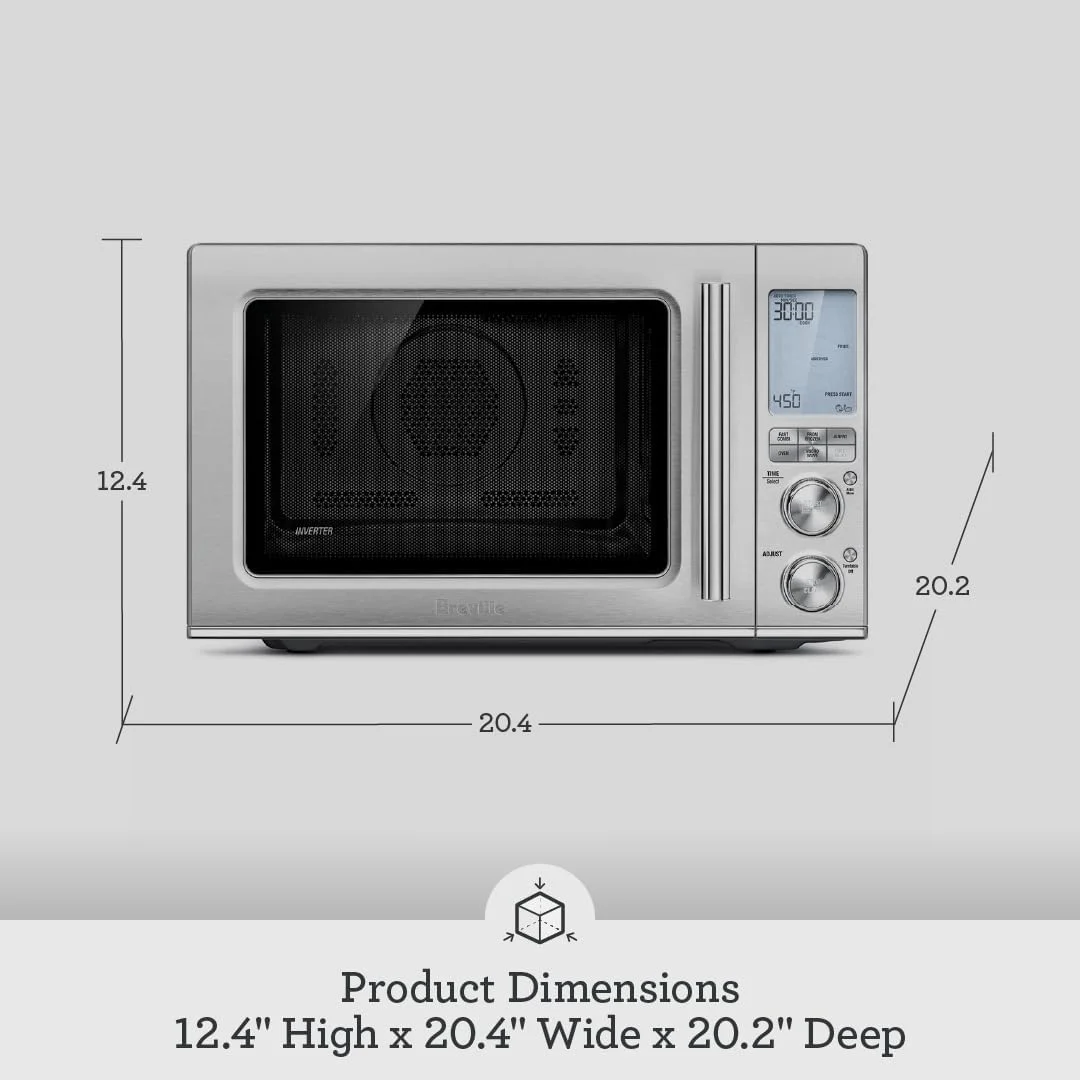 Breville Combi Wave 3-in-1 Microwave, Air Fryer, and Toaster Oven, Brushed Stainless Steel