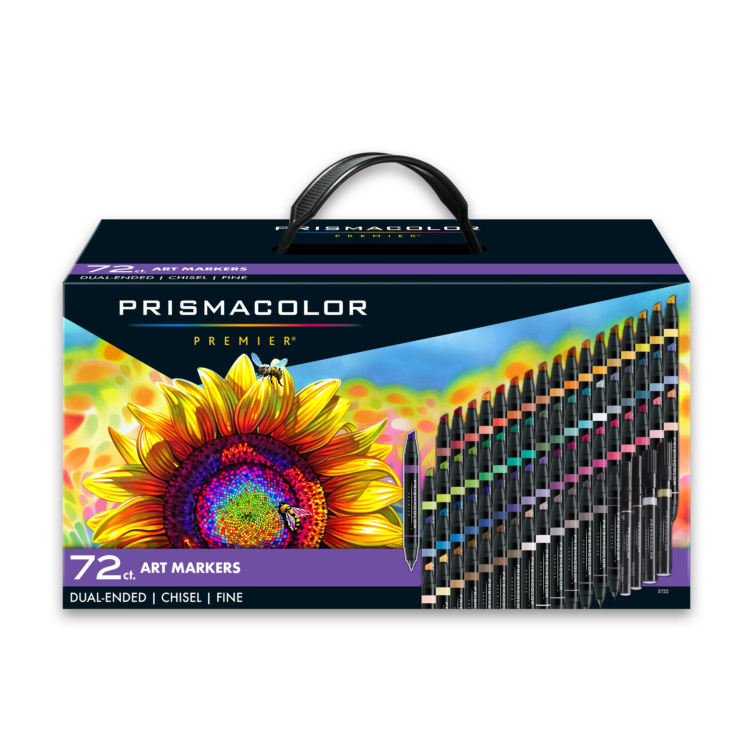 Prismacolor Premier Double-Ended Art Markers, Fine and Chisel Tip, Assorted Colors, 72 Count