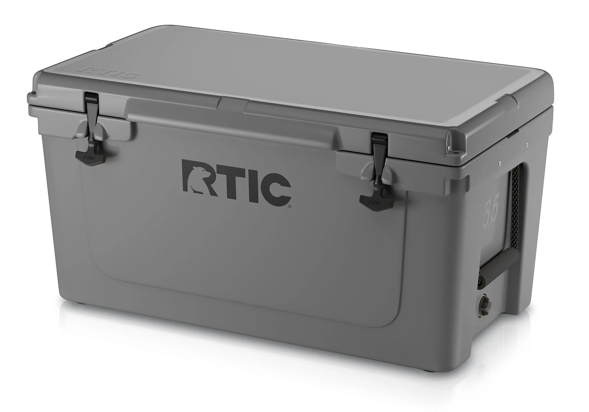 RTIC 65 QT Ultra-Tough Rotomolded Hard-Sided Ice Chest Cooler, Dark Grey, Fits 84 Cans