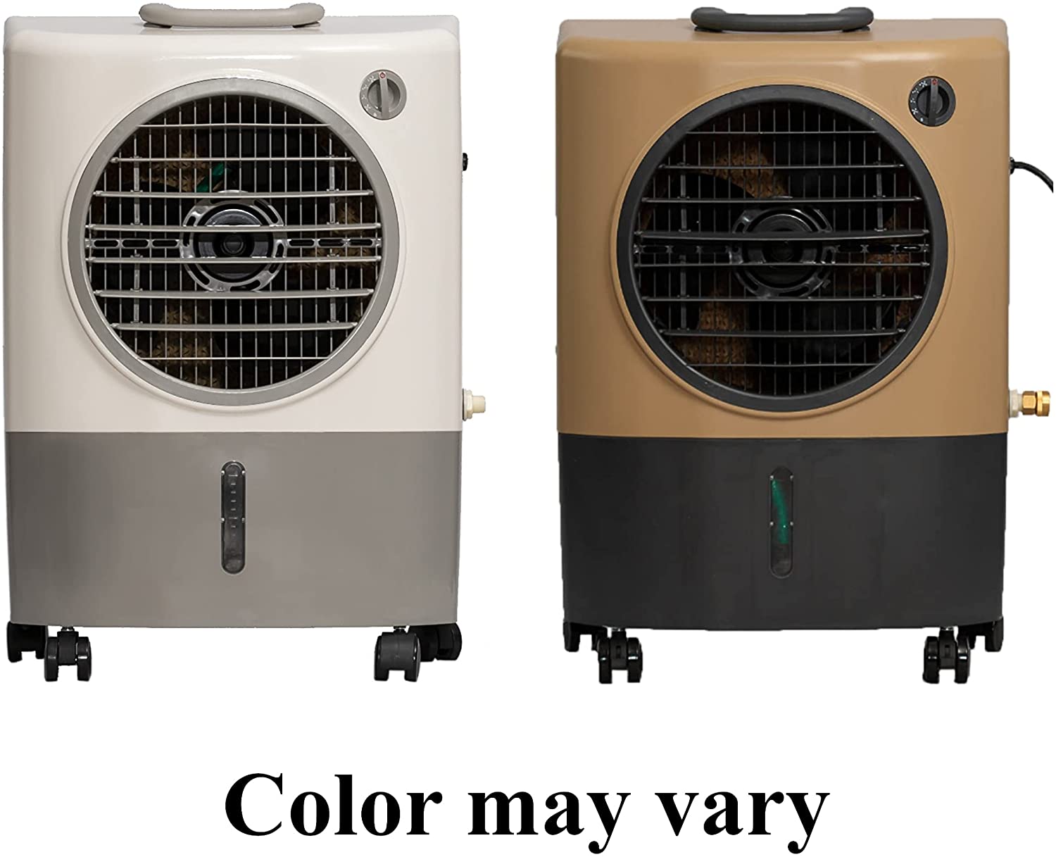 MC18M Portable Evaporative Cooling Fan, Indoor/Outdoor High Temp Environments, 1300 CFM, 500 sq. ft., 2-Speed Fan, 53.4 dB, White